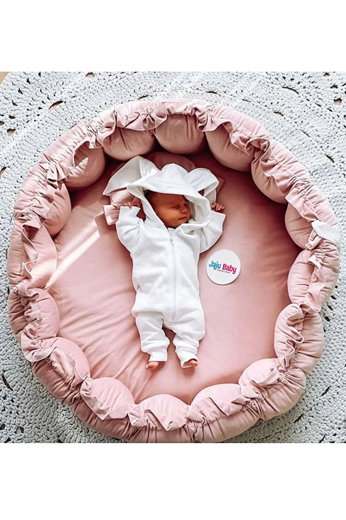 Pudra Açılır Kapanır Oyun Minderi Jaju-babynest Bebek Yatağı