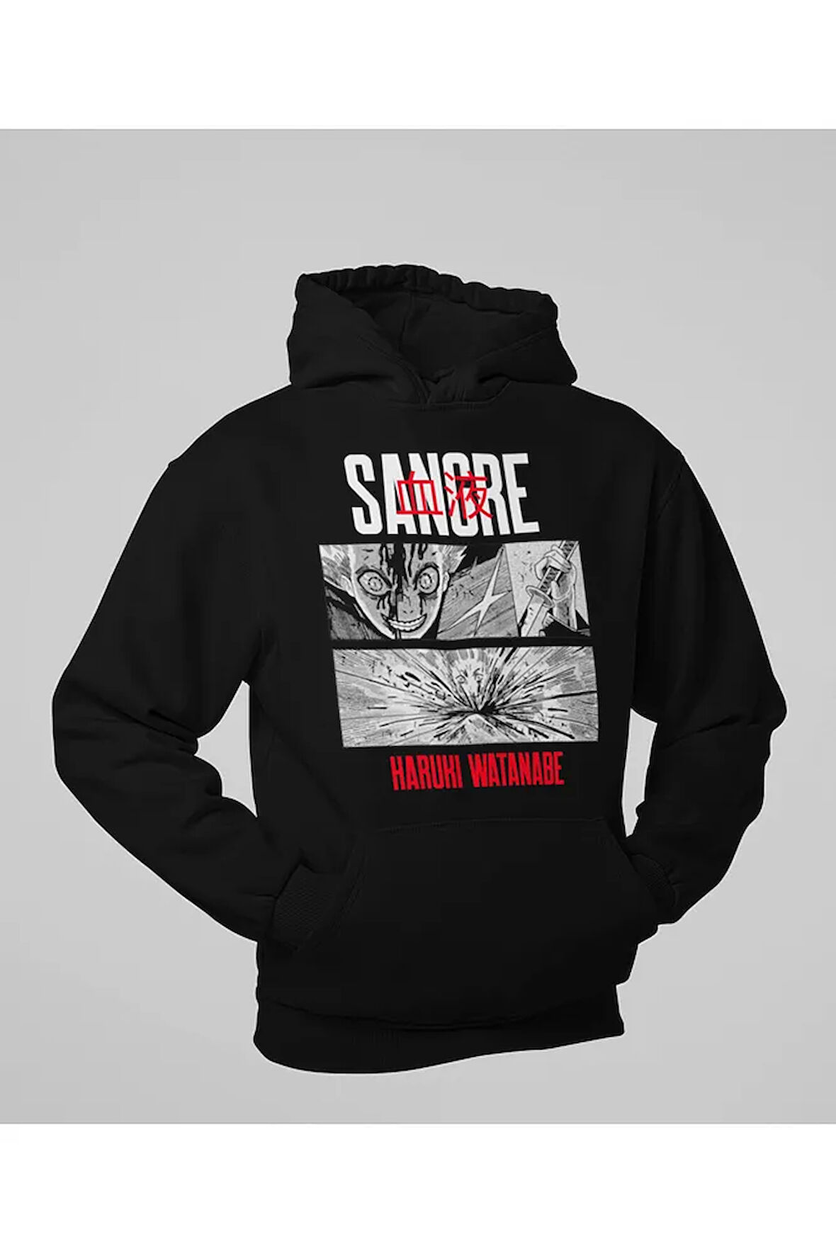 Sangre Haruki Watanabe Baskılı Unisex Oversize Anime Hoodie