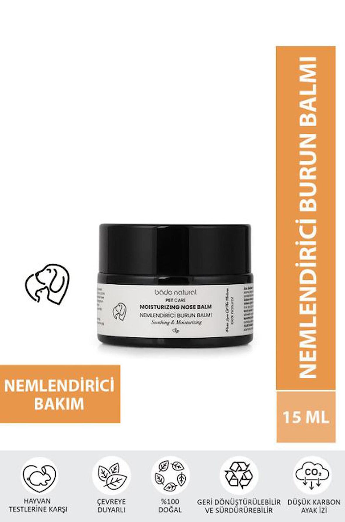 Bade Natural Nemlendirici Evcil Hayvan Burun Balmı 15 ml