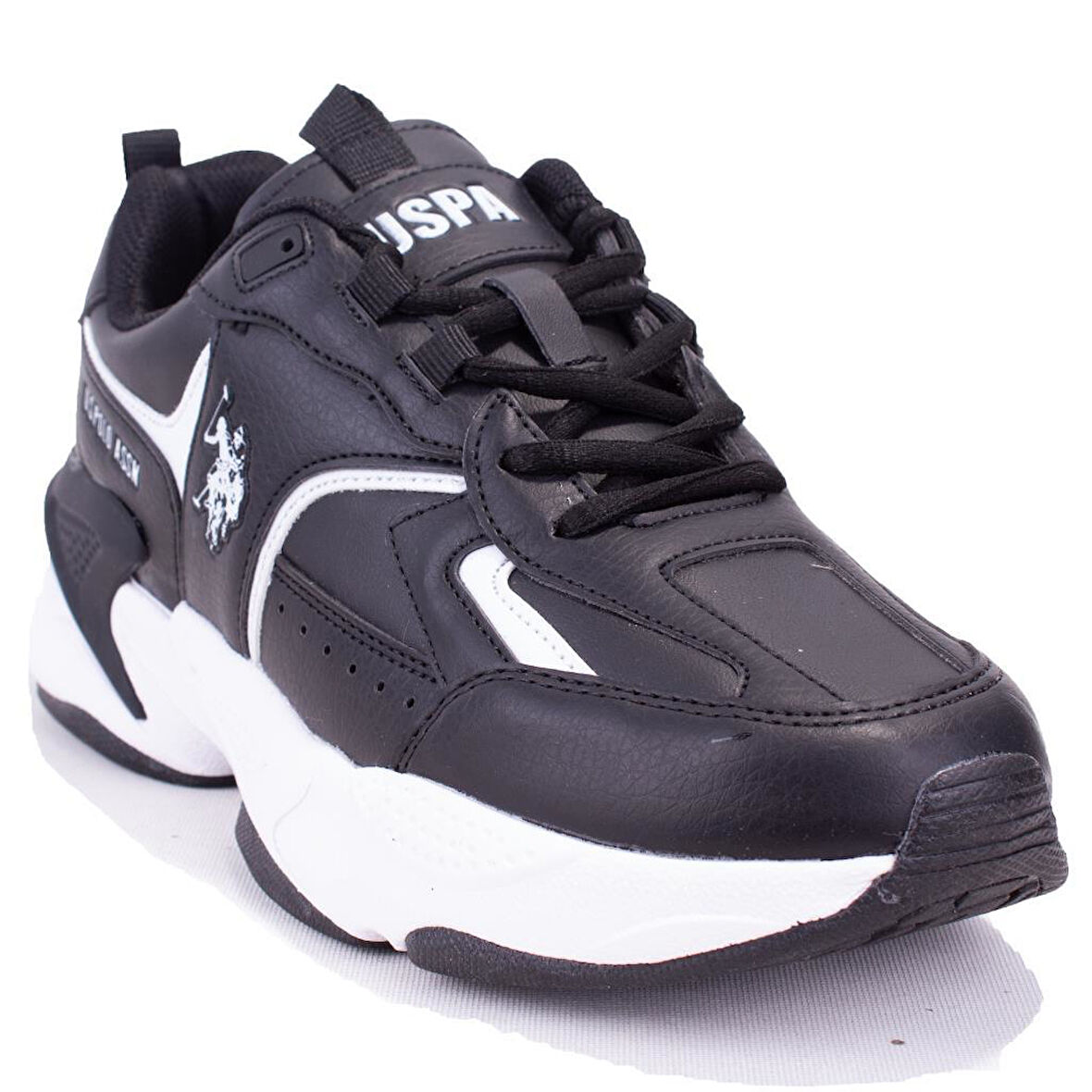 U.s Polo Assn Isabella Siyah Beyaz Ortopedik Günlük Kadın Spor Ayakkabı