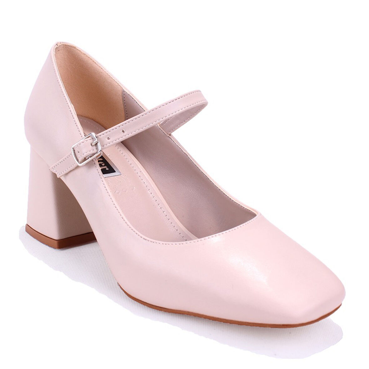 Dagoster DZA07-1006085 Bej Klasik Topuklu Kadın Ayakkabı