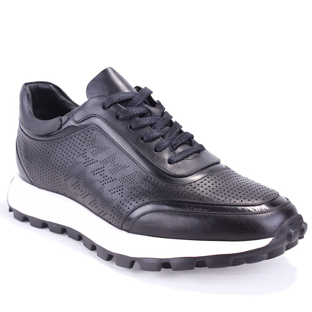 Dagoster DMA78-24210 Siyah Ortopedik Günlük Spor Erkek Deri Ayakkabı