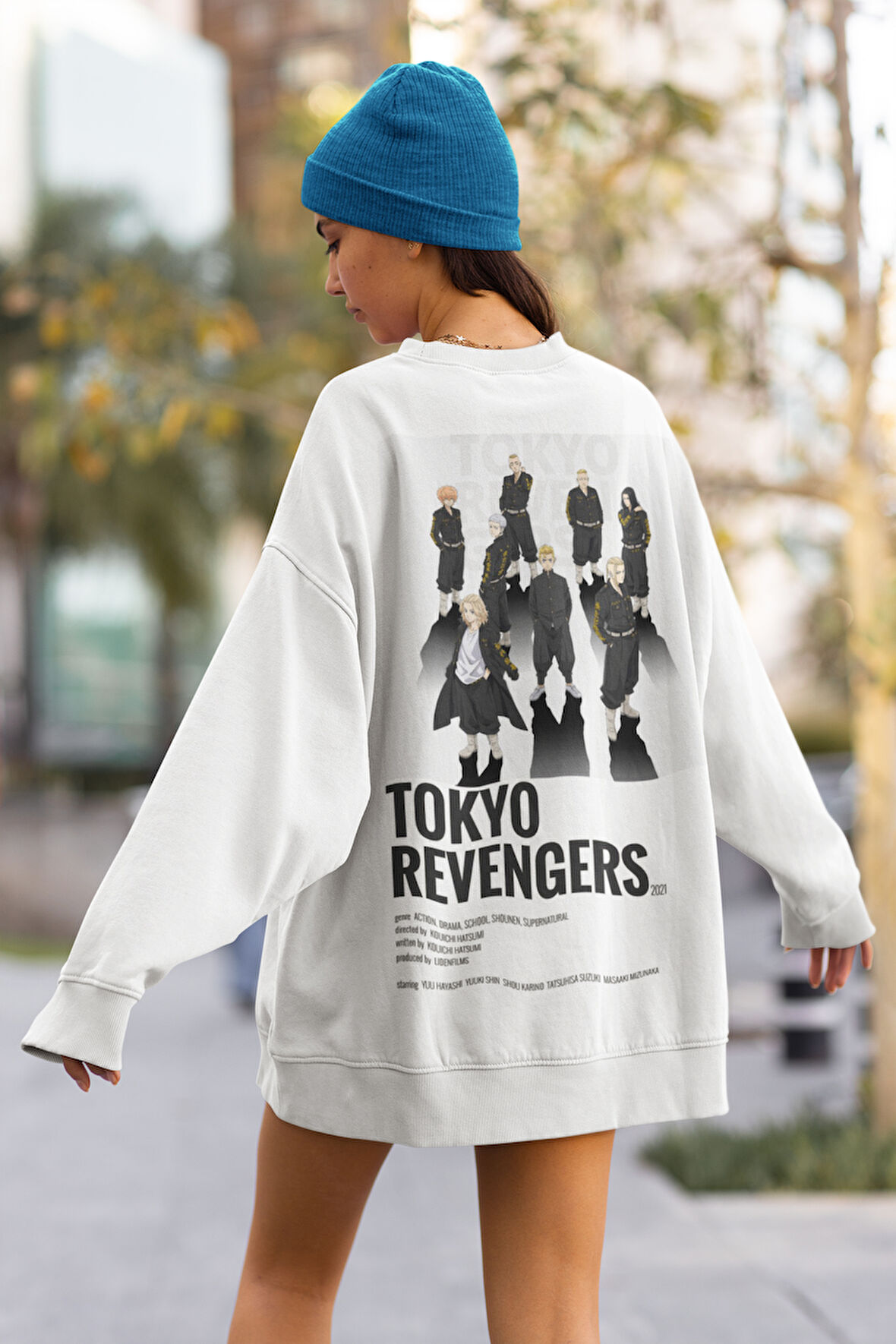 Tokyo Revengers Baskılı Unisex Oversize Anime Sweatshirt