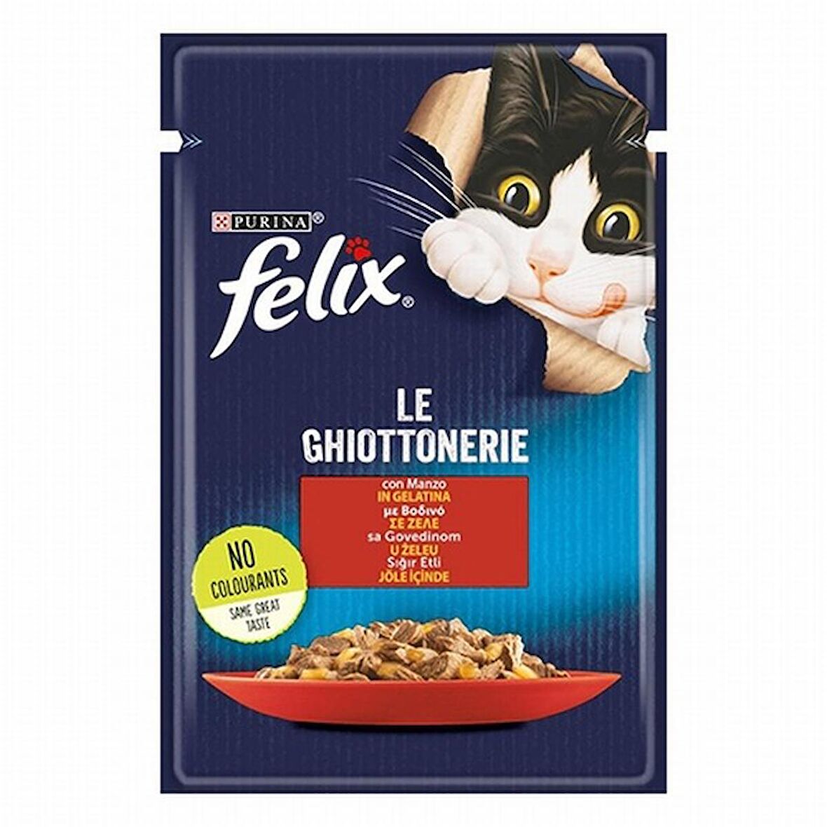 Felix Adult Sığır Etli Yetişkin Kedi Konservesi Pouch 12 Adet 85 Gr 