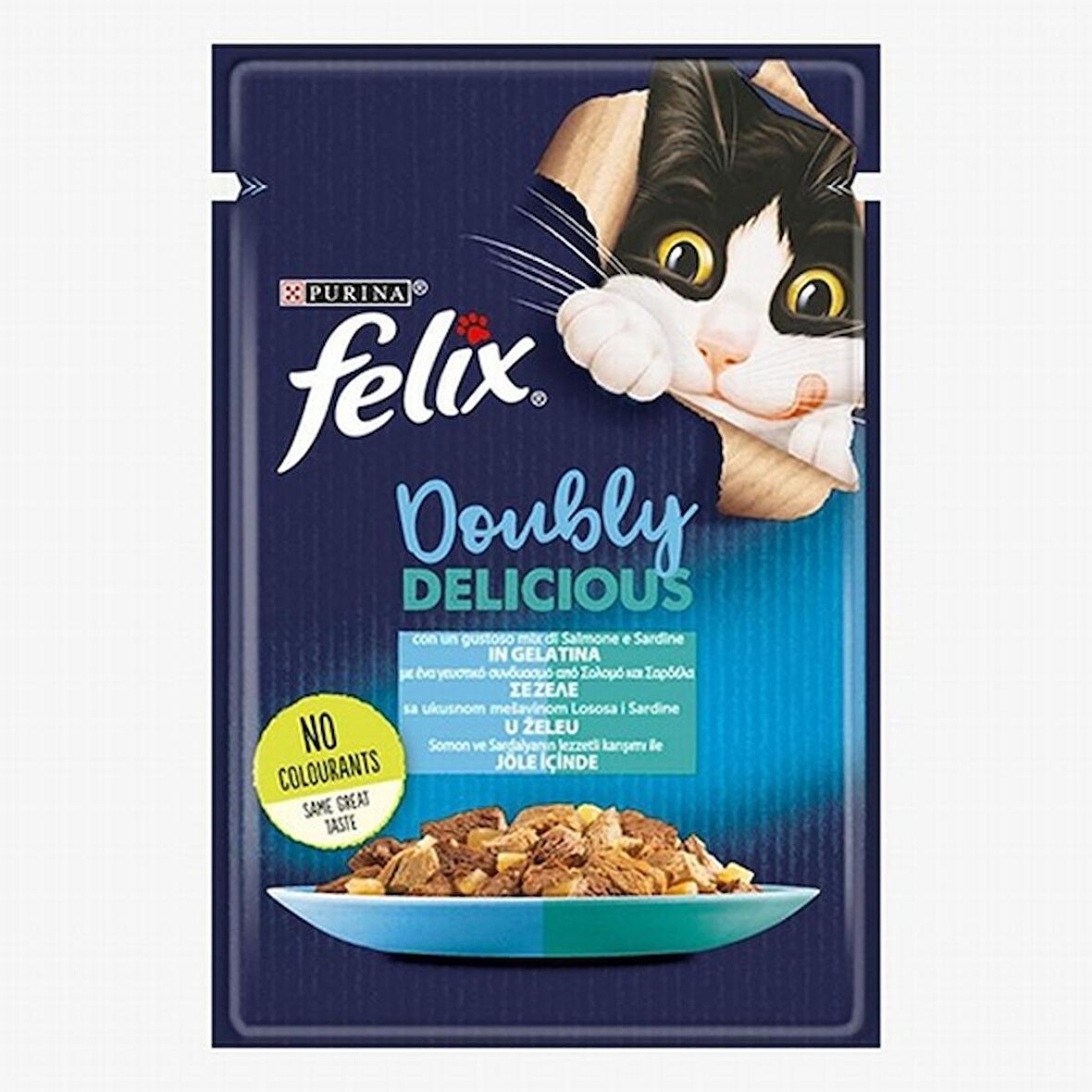 Felix Somonlu & Sardalyalı Yetişkin Kedi Konservesi 6 Adet 85 Gr 