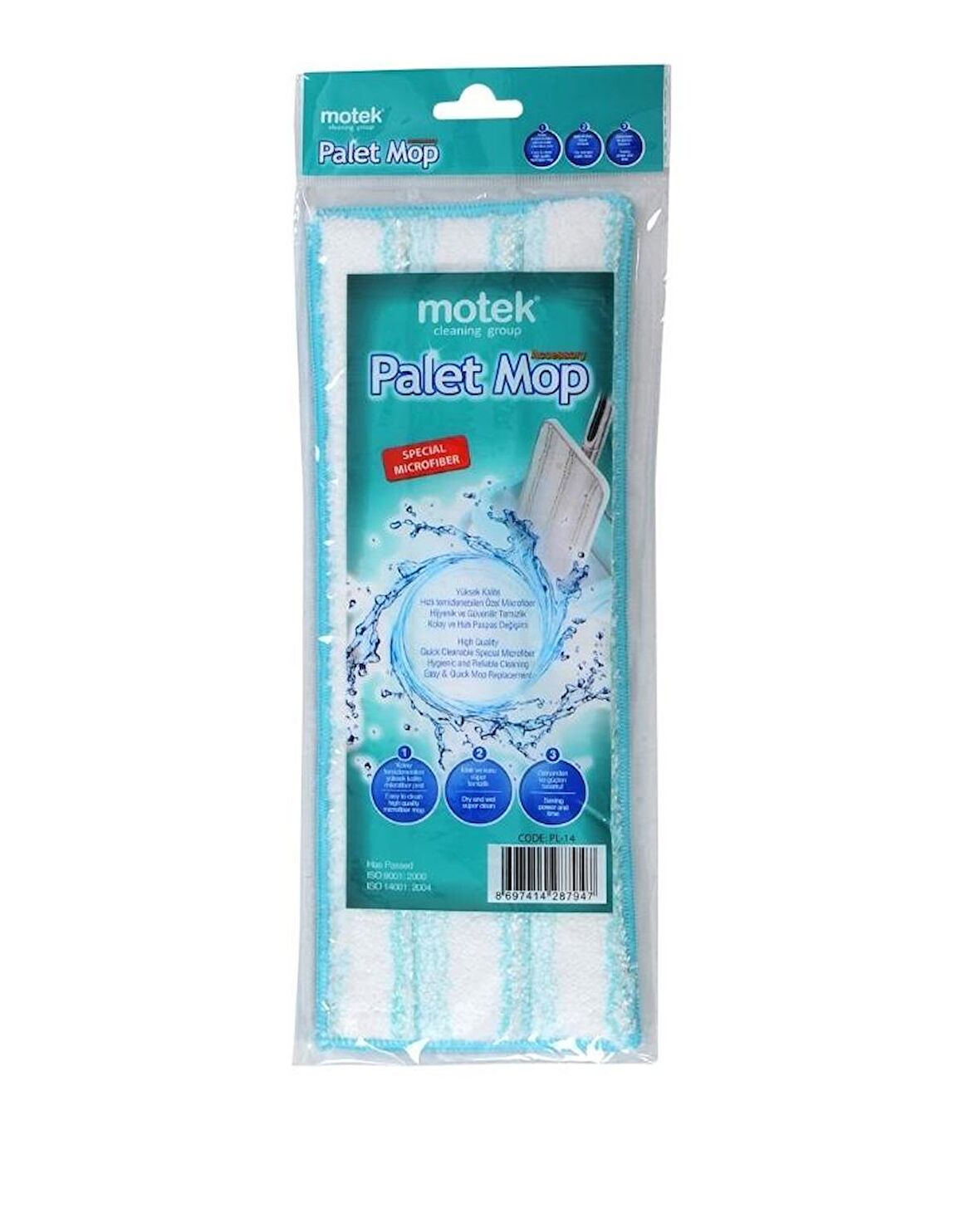 Motek Tablet Mop Mikrofiber Yedek Bez Yedek ped PL-14