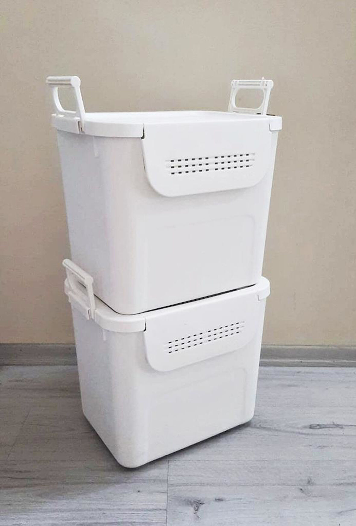 Geseus Motek  Mybox 2x30 Litre Kulplu Çok Amaçlı Organizer Saklama Kutusu-MT-35