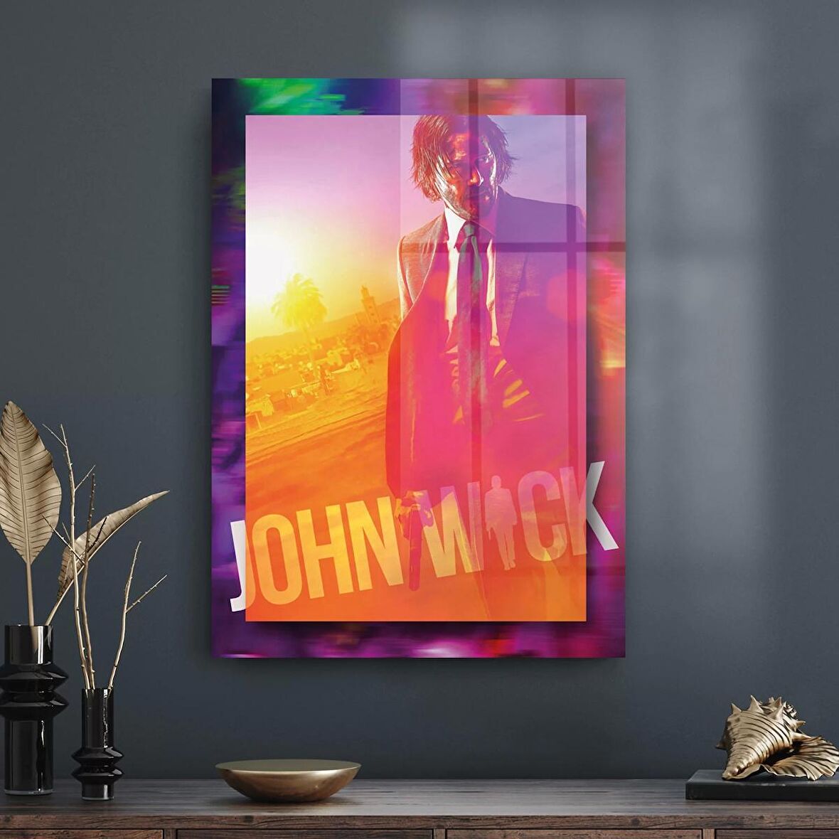 Decovetro Cam Tablo John Wick Film Afiş