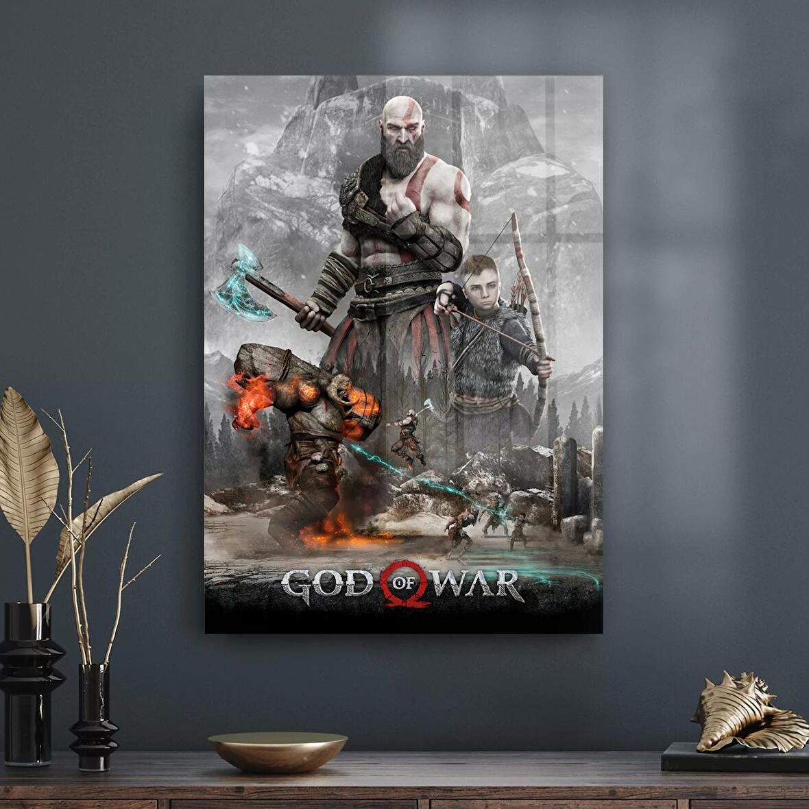 Decovetro Cam Tablo God Of War Afiş