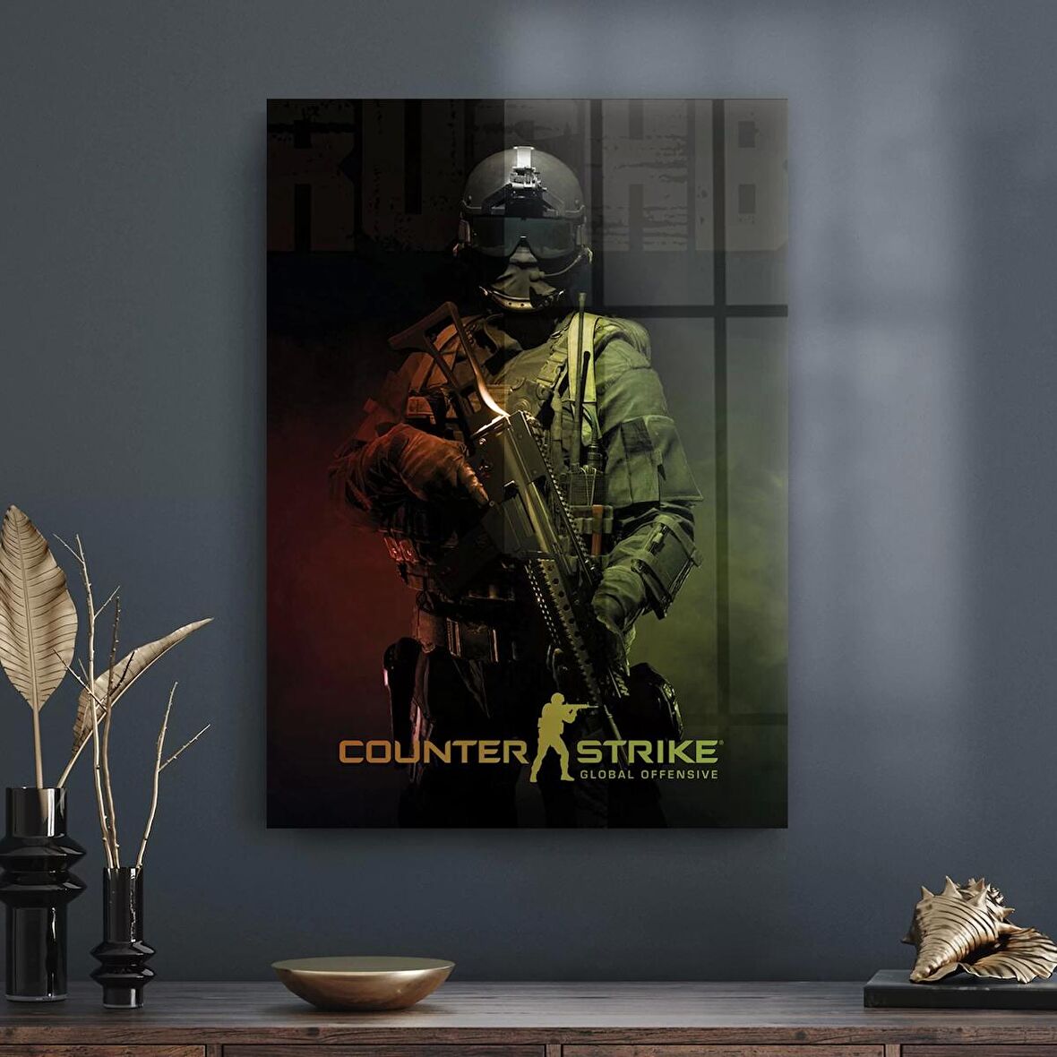 Decovetro Cam Tablo Counter Strike CT Poster