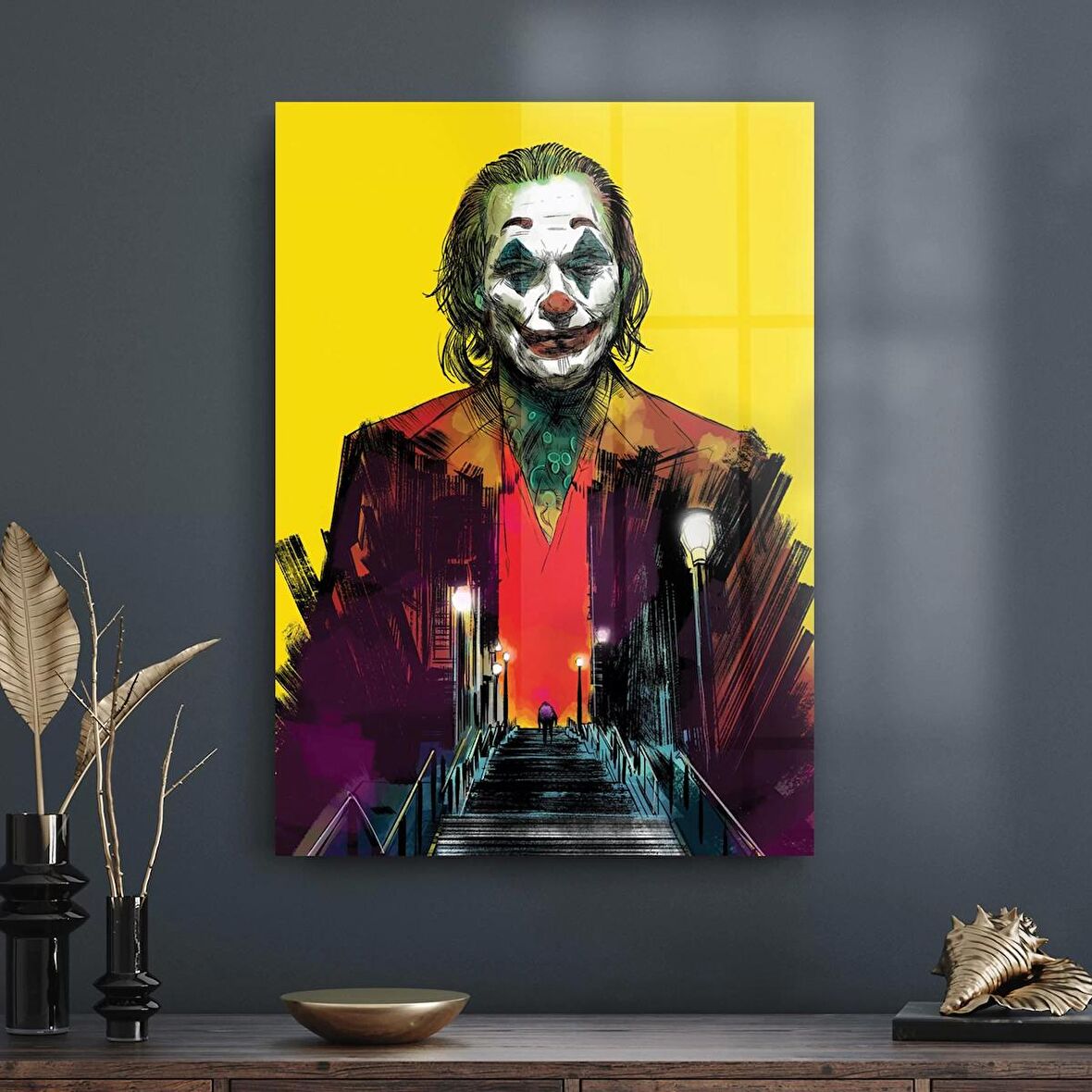Decovetro Cam Tablo Joker Comics