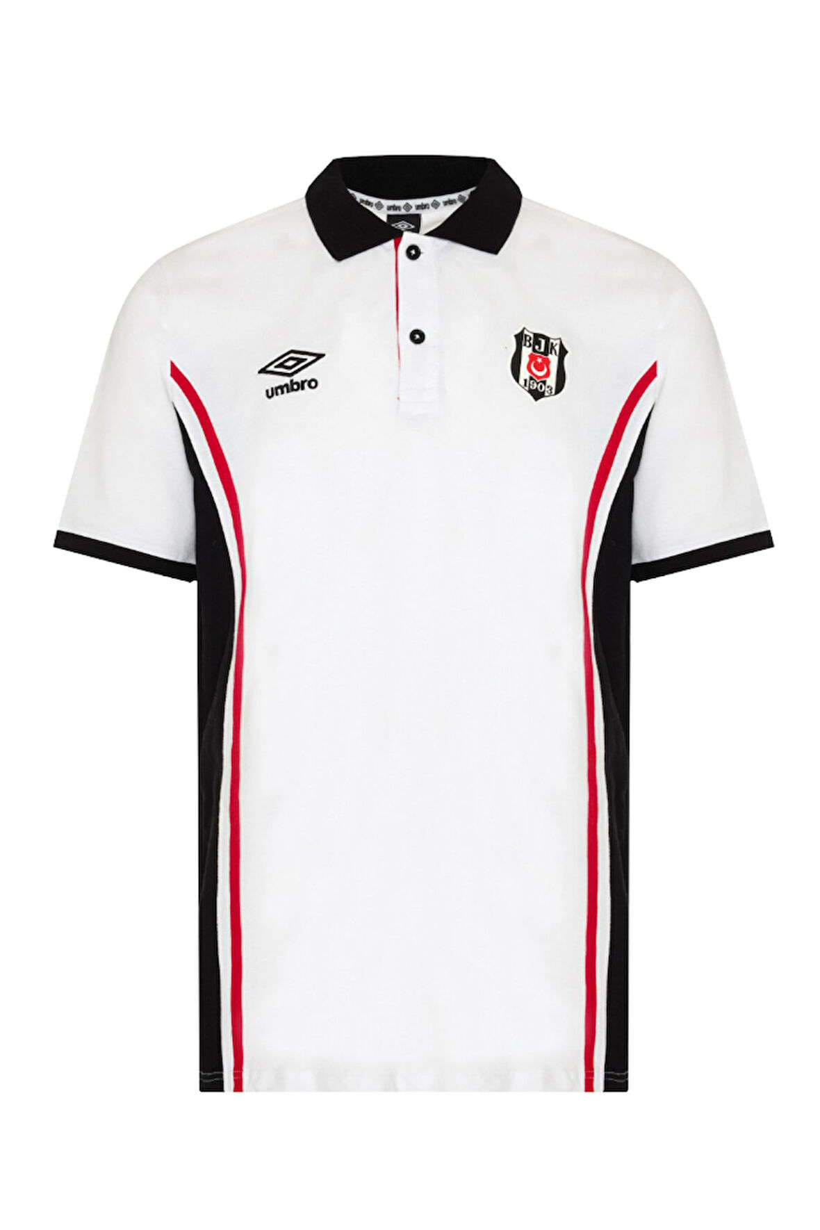 Beşiktaş Orijinal Lisanslı Beyaz Polo Yaka T-Shirt