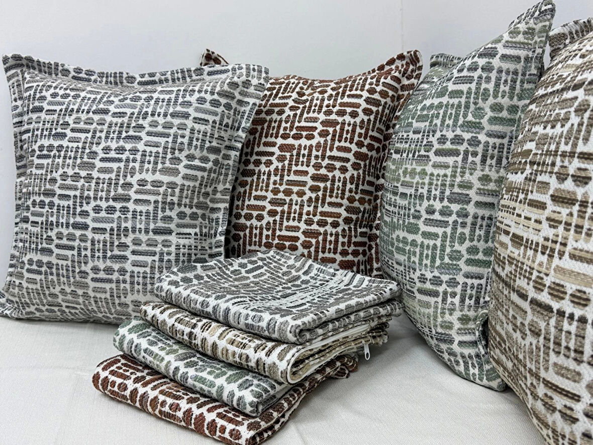 NİVEMESHOME ELYAF DOLGULU KIRLENT 45X45 LİSA 01 KİREMİT