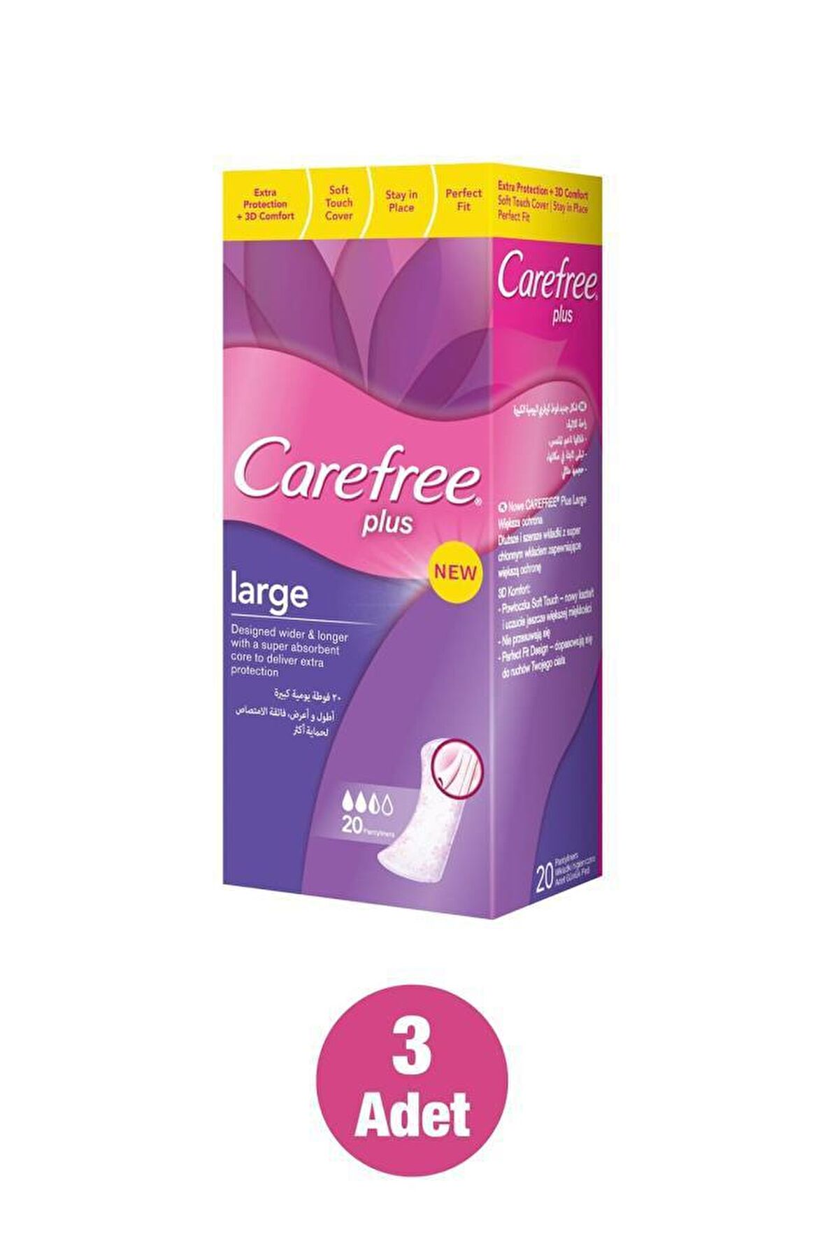 Carefree Refresh Maxi 3x20'li Günlük Ped