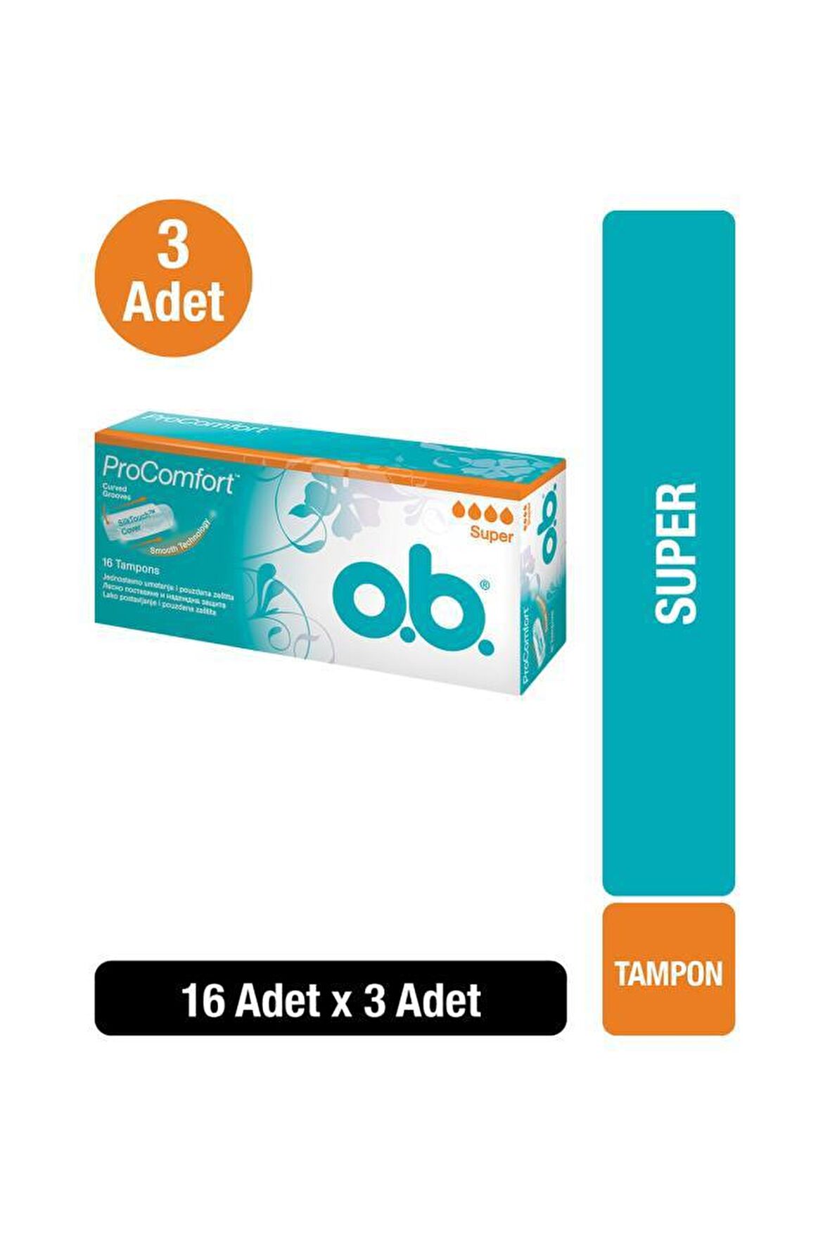 O.B Tampon Süper 16'lı x3