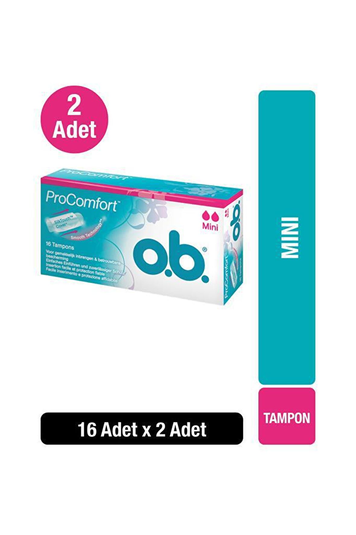 O.B Tampon Mini 16'lı x2