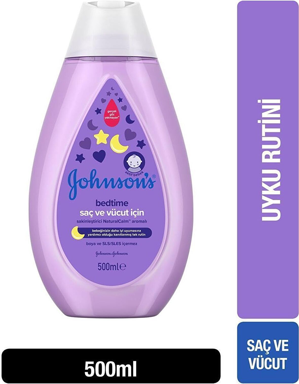 Johnson's Baby Bedtime Göz Yakmayan Lavanta Özlü Saç ve Vücut Şampuanı 500 ml