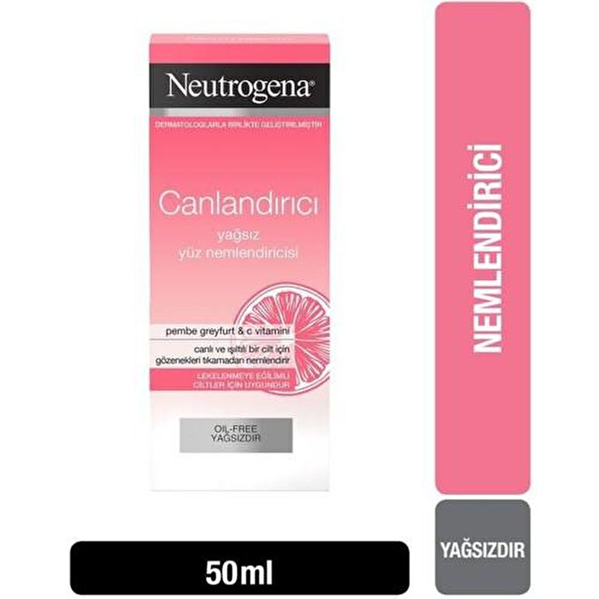 Neutrogena Canlandırıcı Pembe Greyfurt & C Vitamini Yağsız Yüz Nemlendiricisi 50 Ml