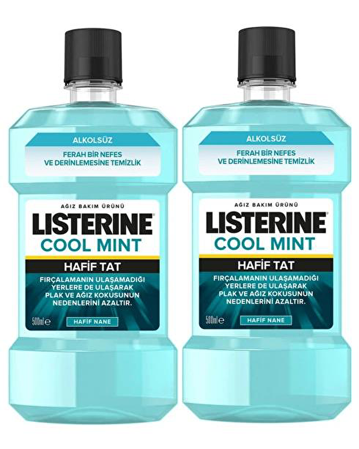 Listerine Cool Mint Hafif Nane Alkolsüz 500 Ml x 2 Adet