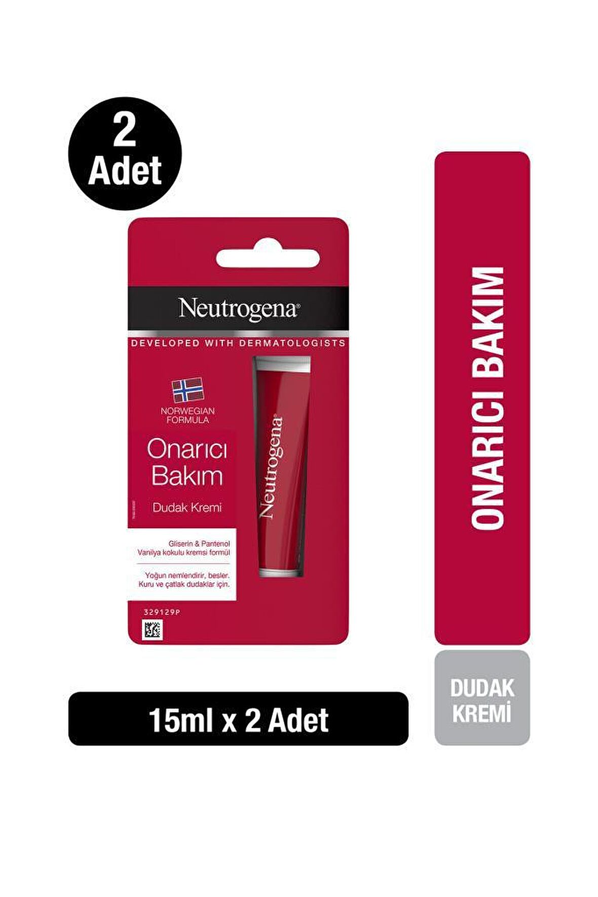 Neutrogena Onarıcı Bakım Dudak Kremi 15 ml x 2 Adet