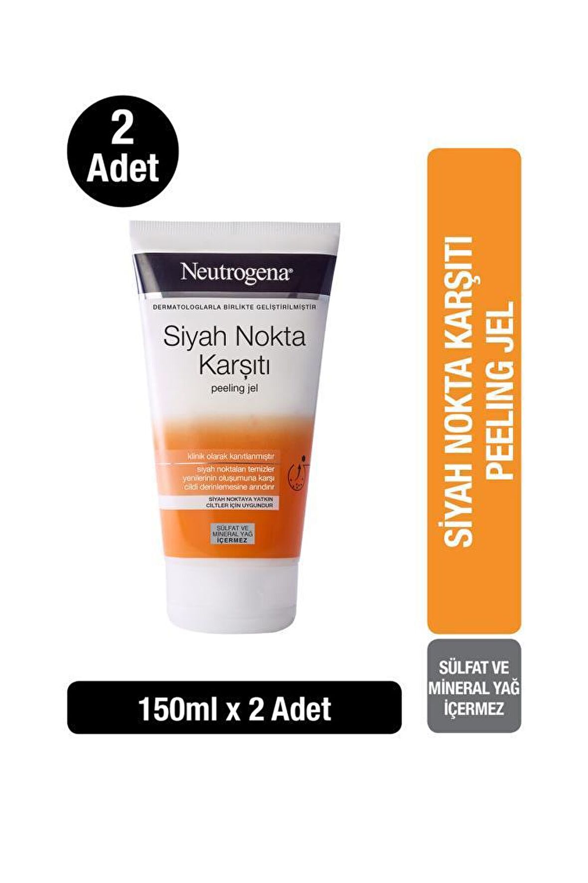 Neutrogena Visibly Clear Siyah Nokta Karşıtı Peeling Jel 150 ml x2