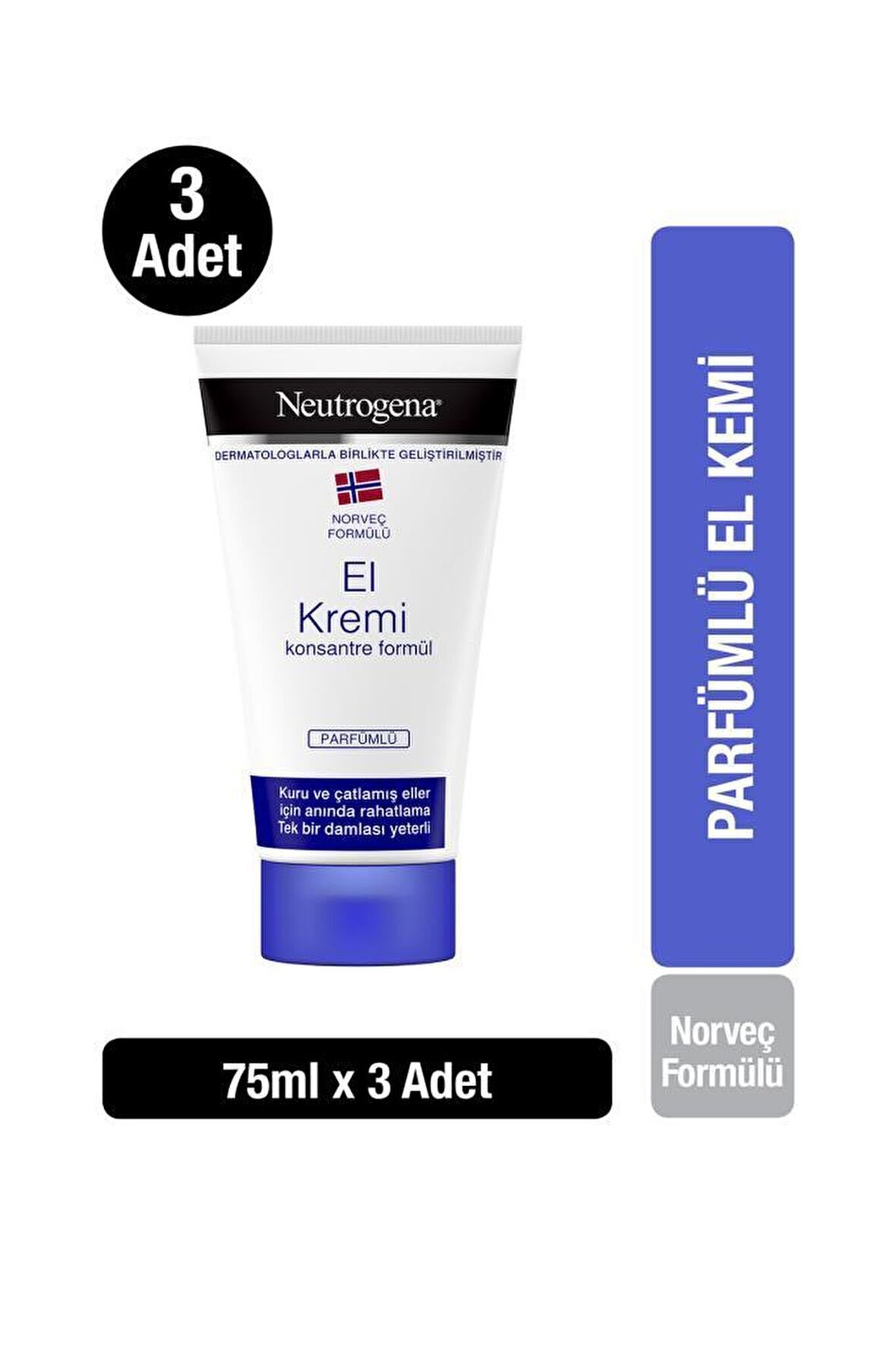 Neutrogena Norveç Formülü El Kremi Parfümlü 75 ml x3