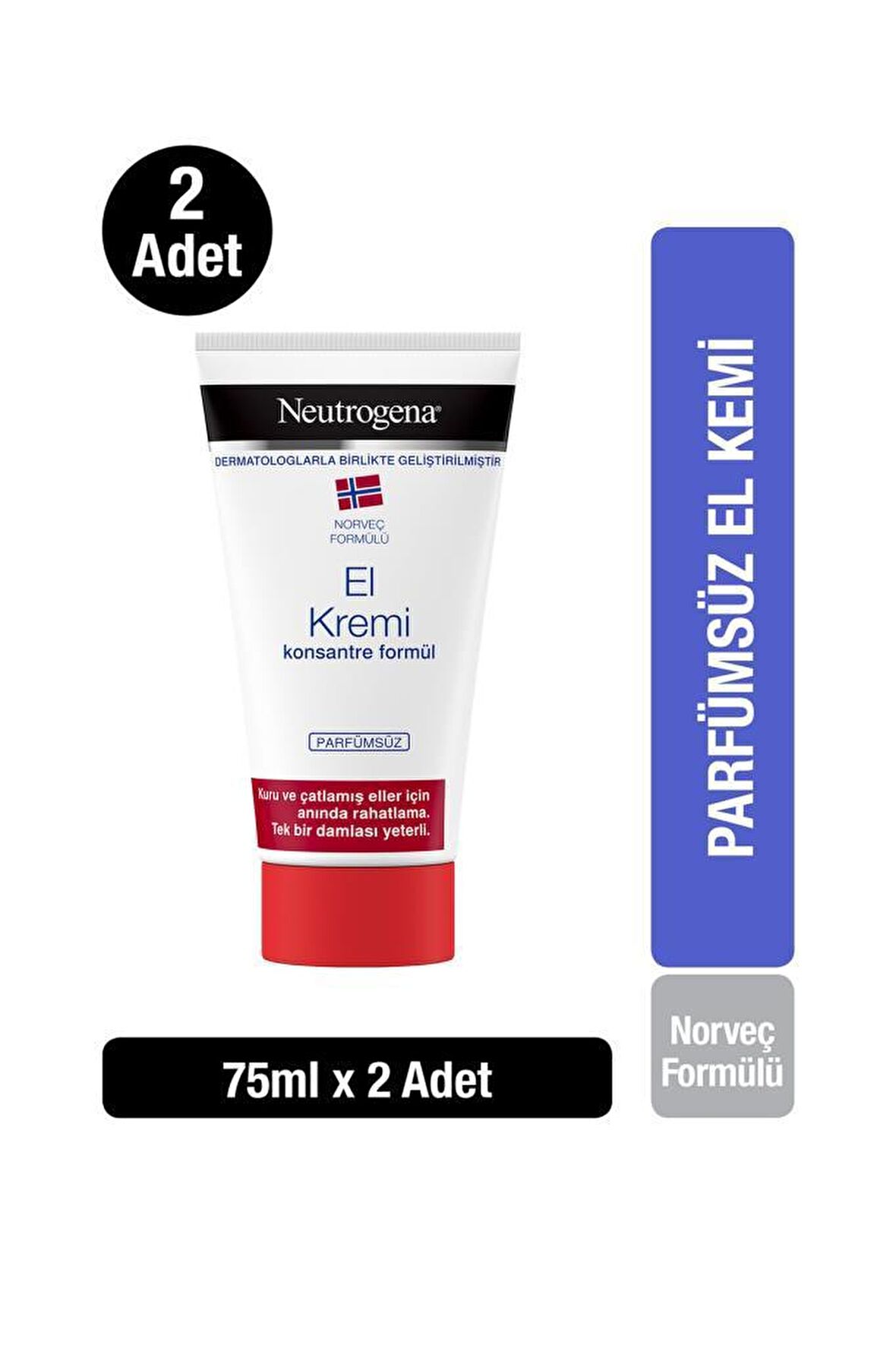 Neutrogena Norveç Formülü El Kremi Parfümsüz 75 Ml X 2 Adet