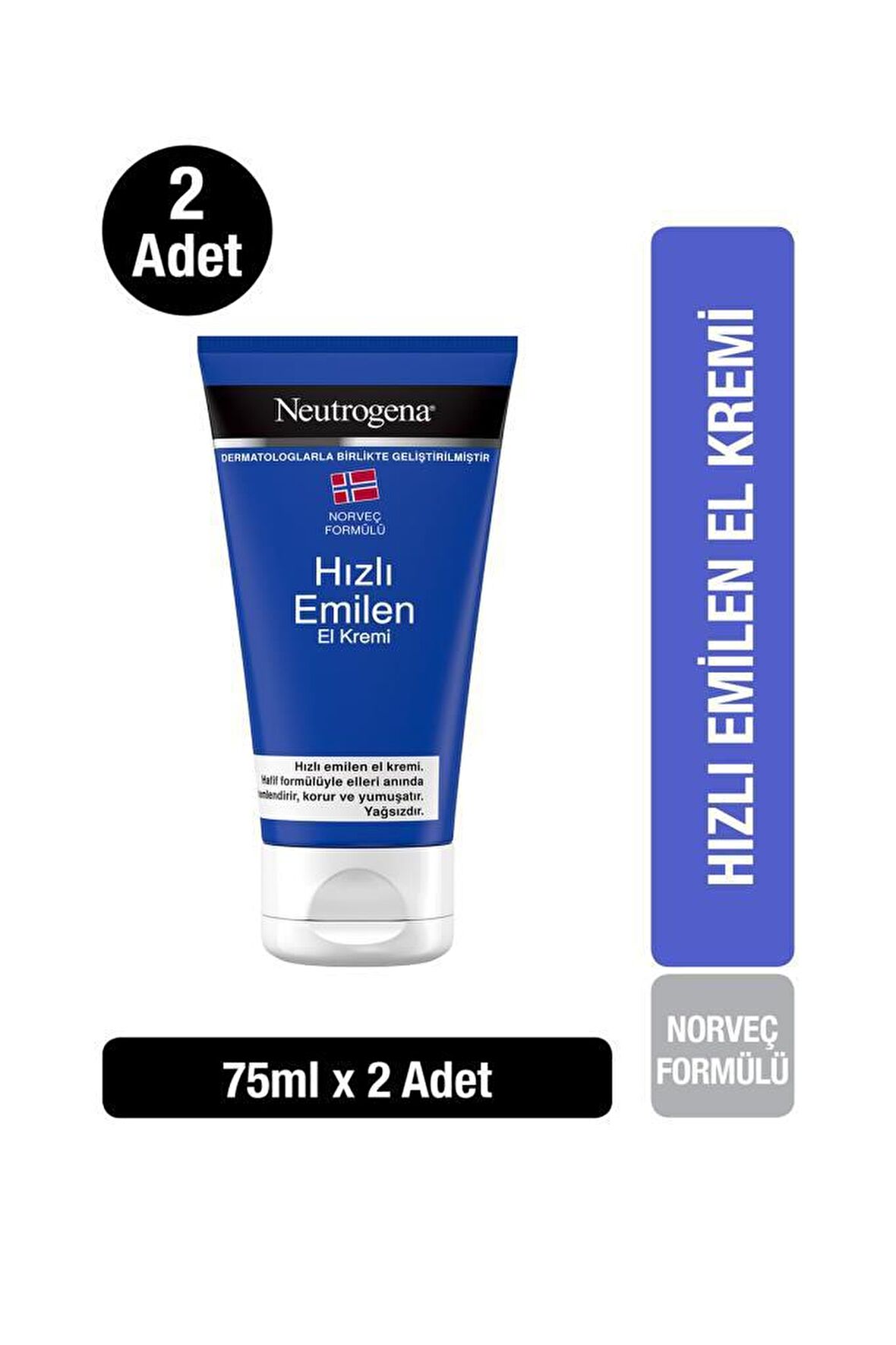 Neutrogena Norveç Formülü Hızlı Emilen El Kremi 75 ml x2