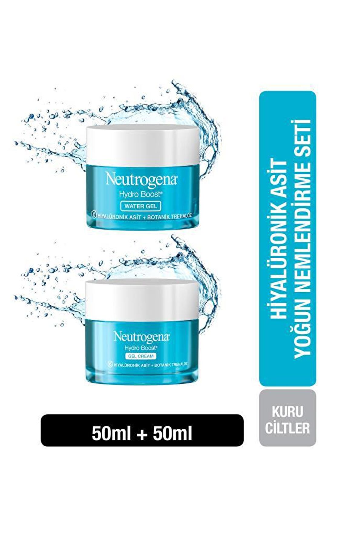 Neutrogena Hydro Boost Nemlendirici Normal Ciltler için  Vücut Kremi 50 ml & Nemlendirici Jel krem 50 ml 