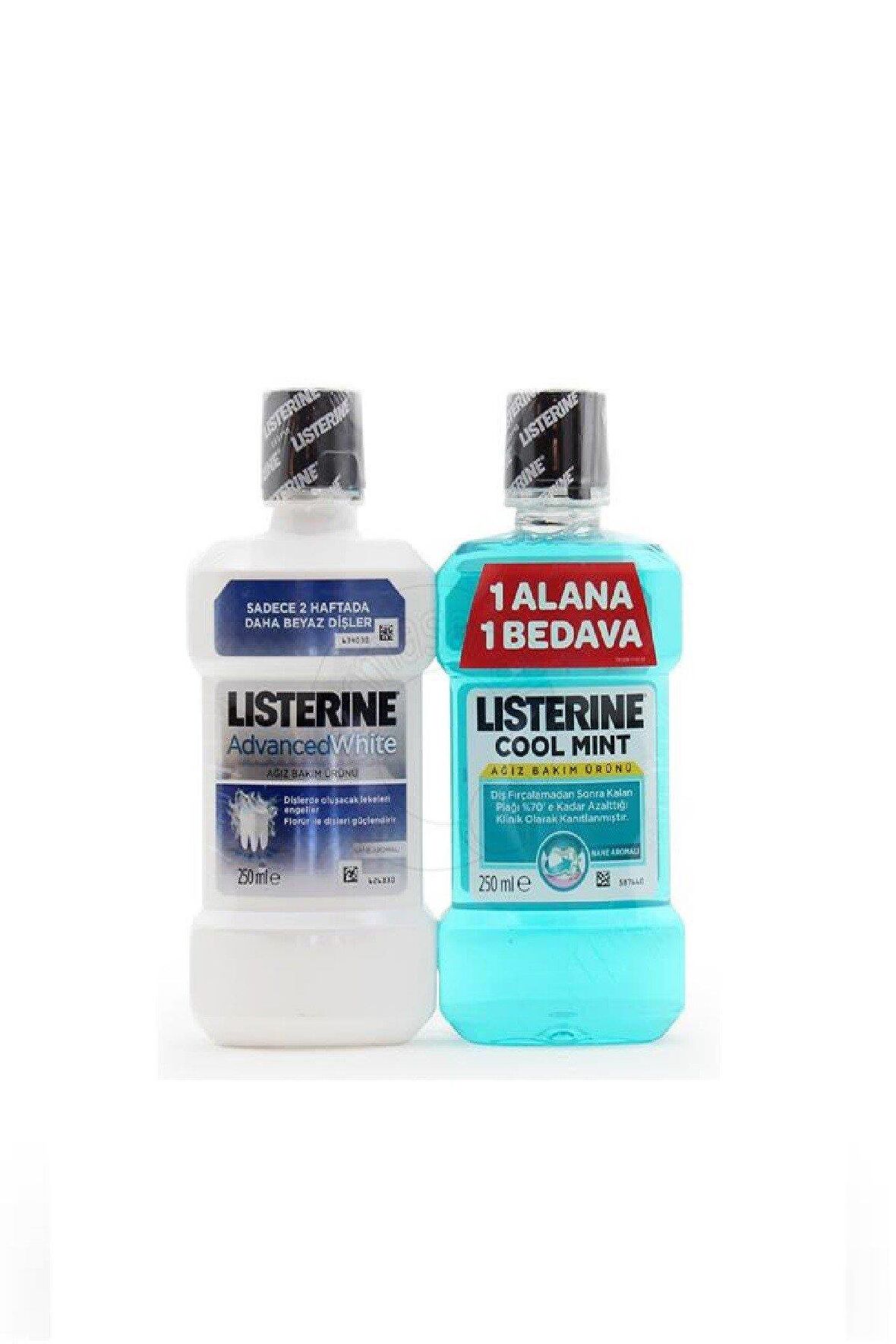 Listerine Advanced White 250 Ml Ve Cool Mint 250 Ml Firsat Paketi
