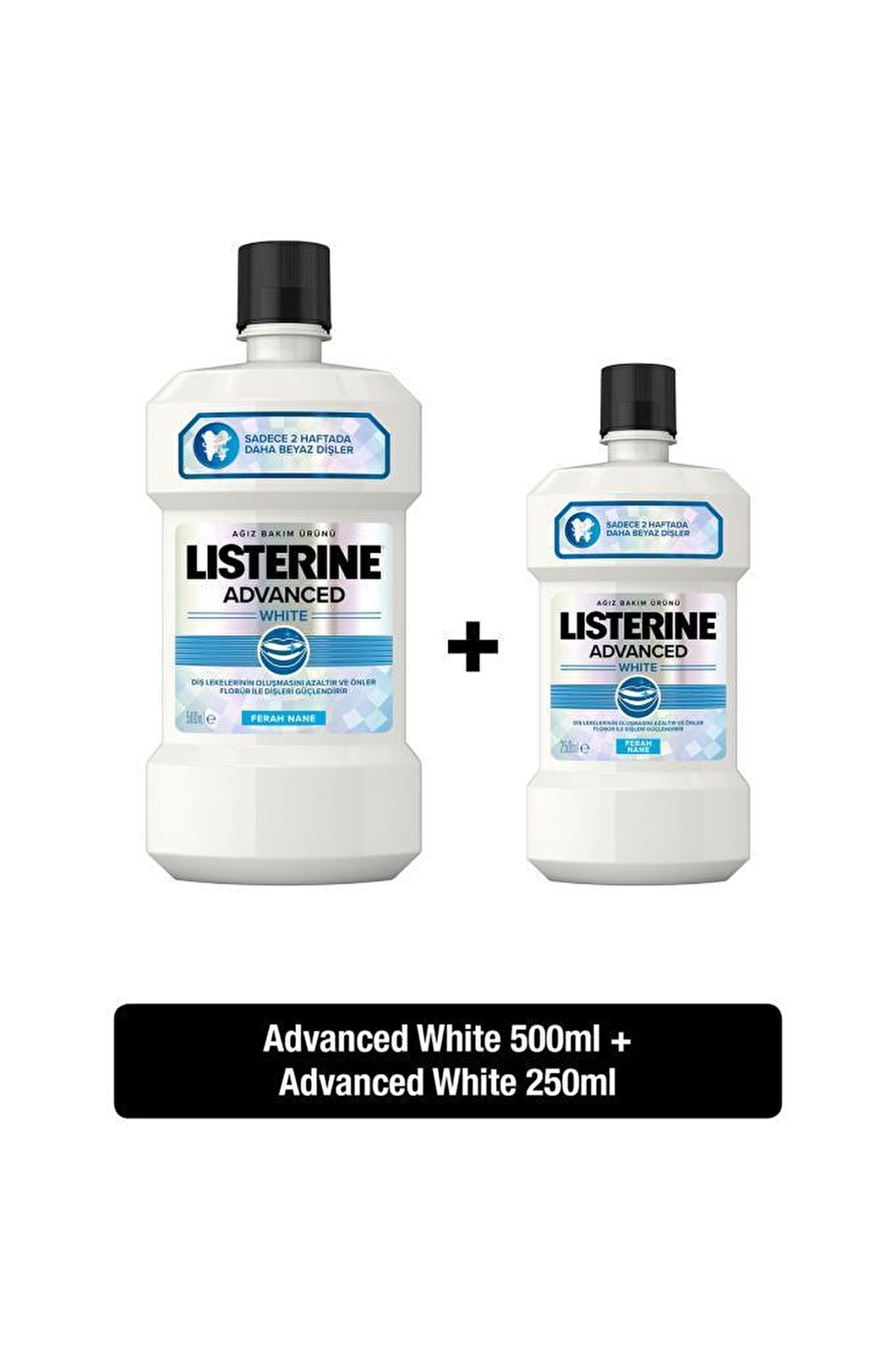 Listerine Advanced White 500 Ml + 250 Hediyeli Set