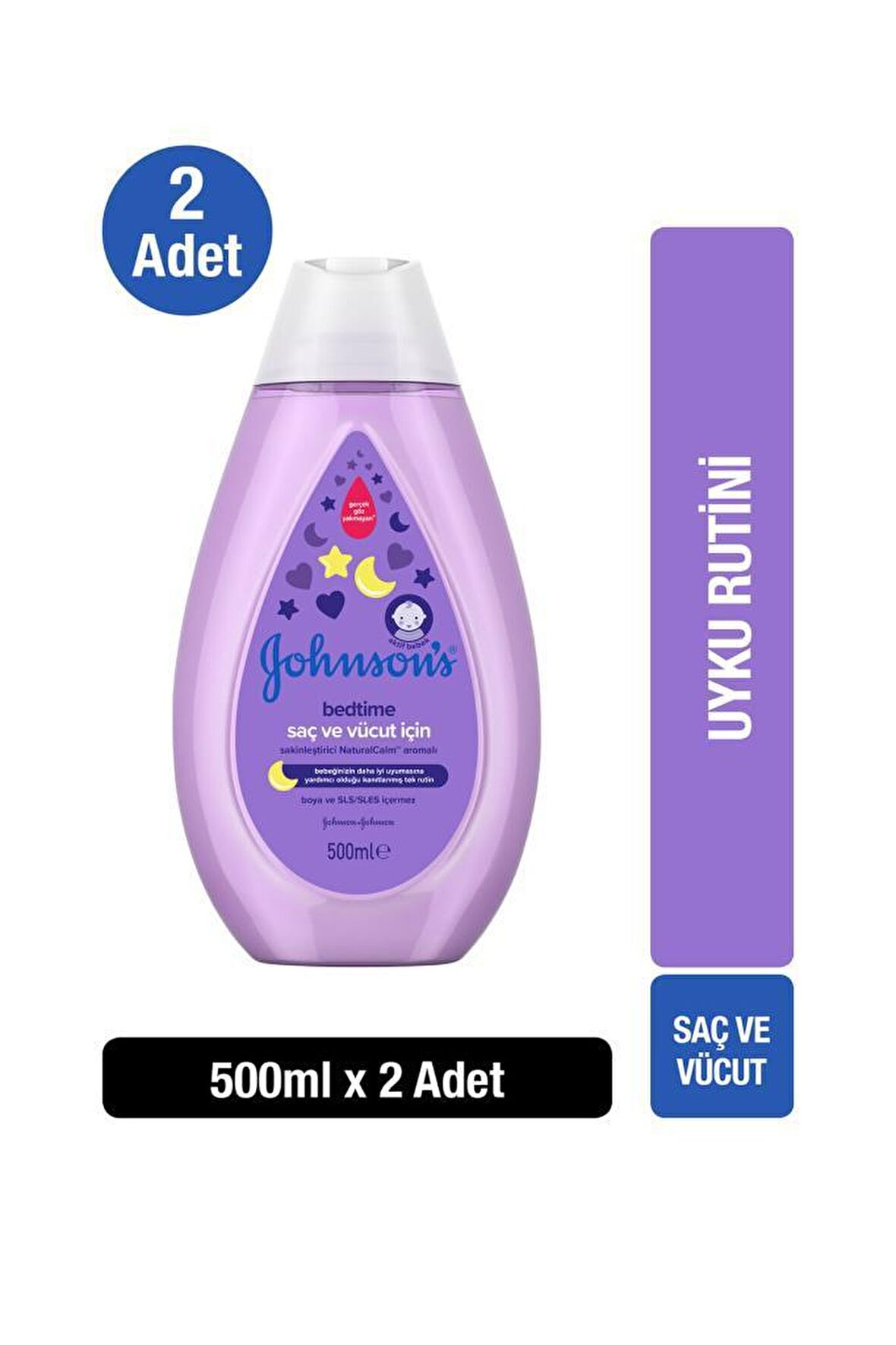 Johnson's Baby Bedtime Göz Yakmayan Saç ve Vücut Şampuanı 2x500 ml