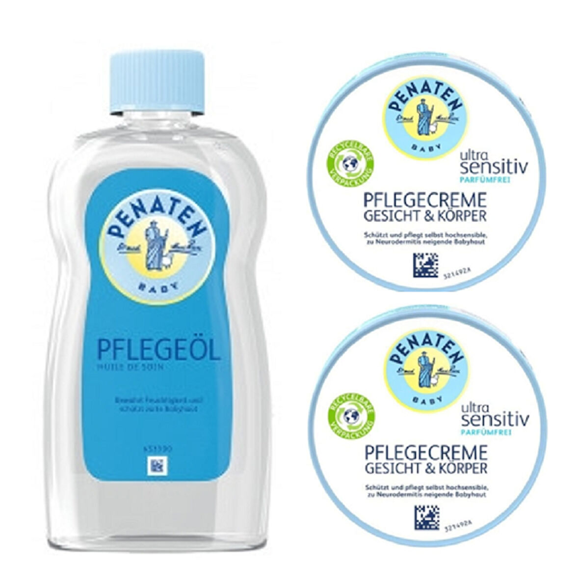 Penaten Baby Bebek Bakim Yağ 500Ml + X2 Penaten Baby Ultra Hassas Cilt&Vücut Bakim Kremi 100Ml SET
