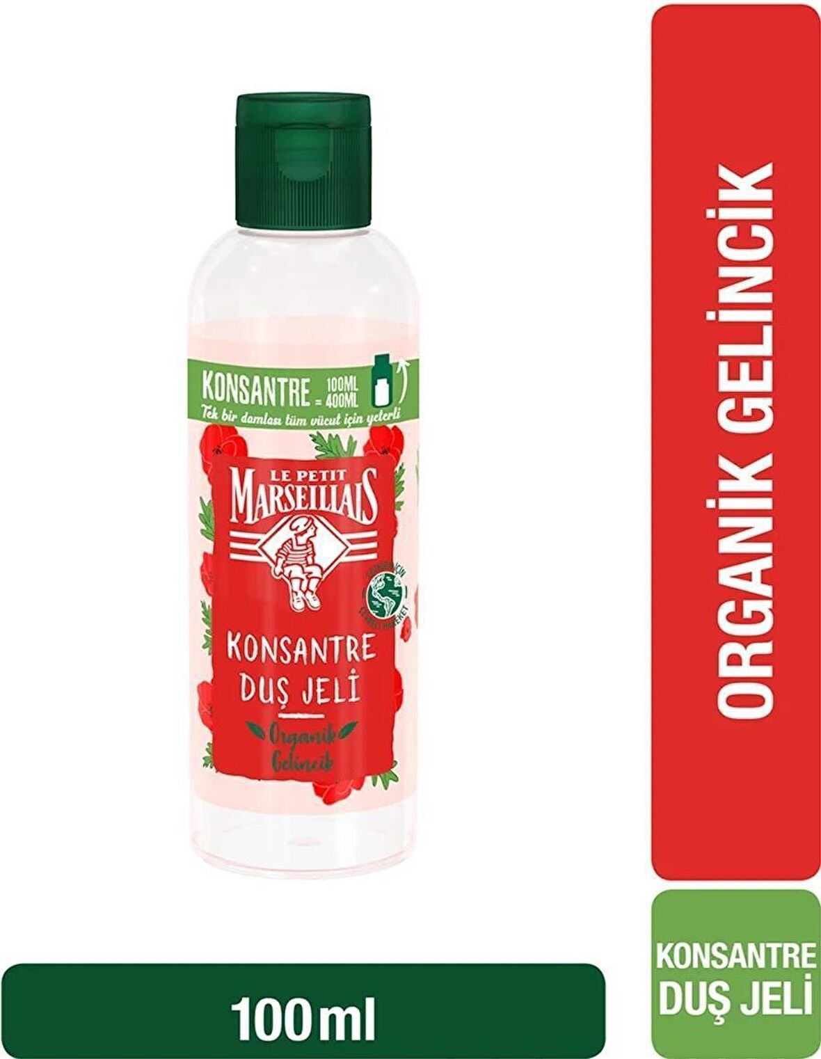 Organik Gelincik Konsantre Aromalı Nemlendirici Tüm Ciltler İçin Kalıcı Kokulu Duş Jeli 100 ml