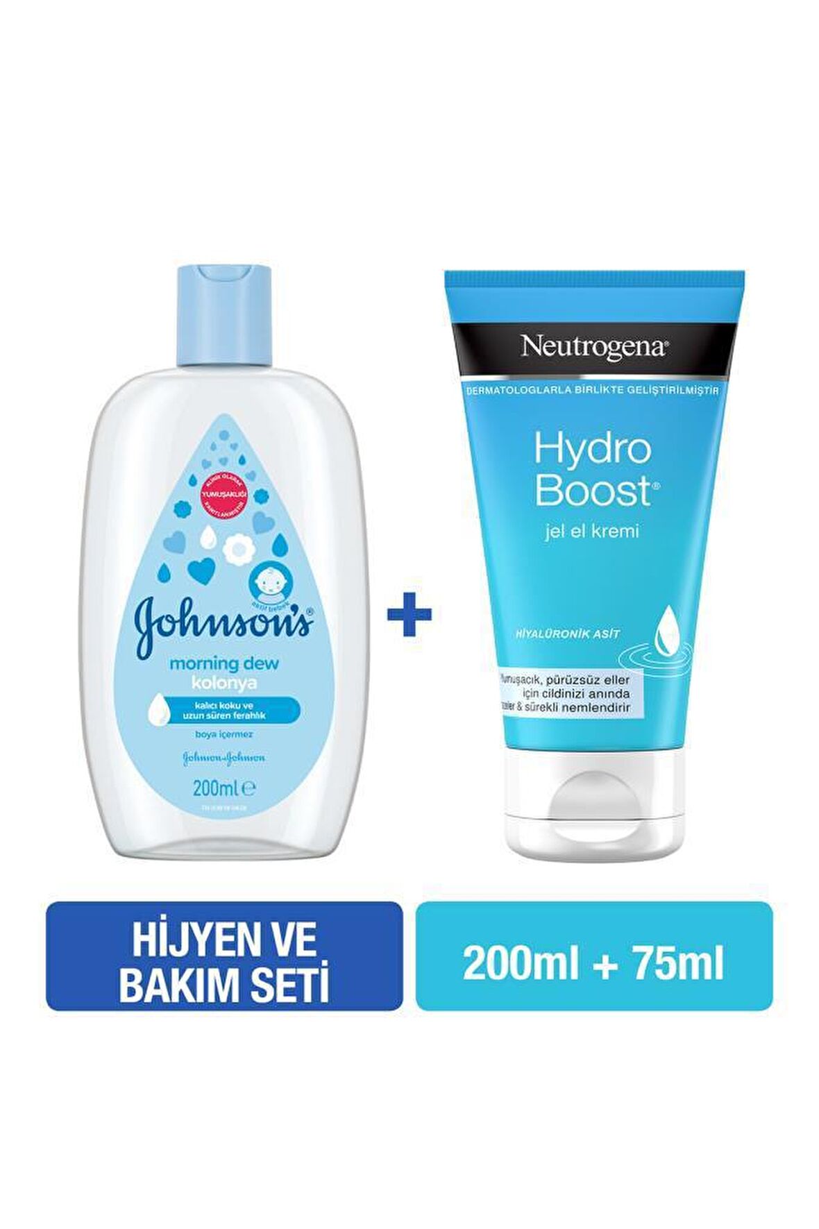 Johnsons Morning Dew Kolonya 200ml + Neutrogena HB El Kremi 75ml 