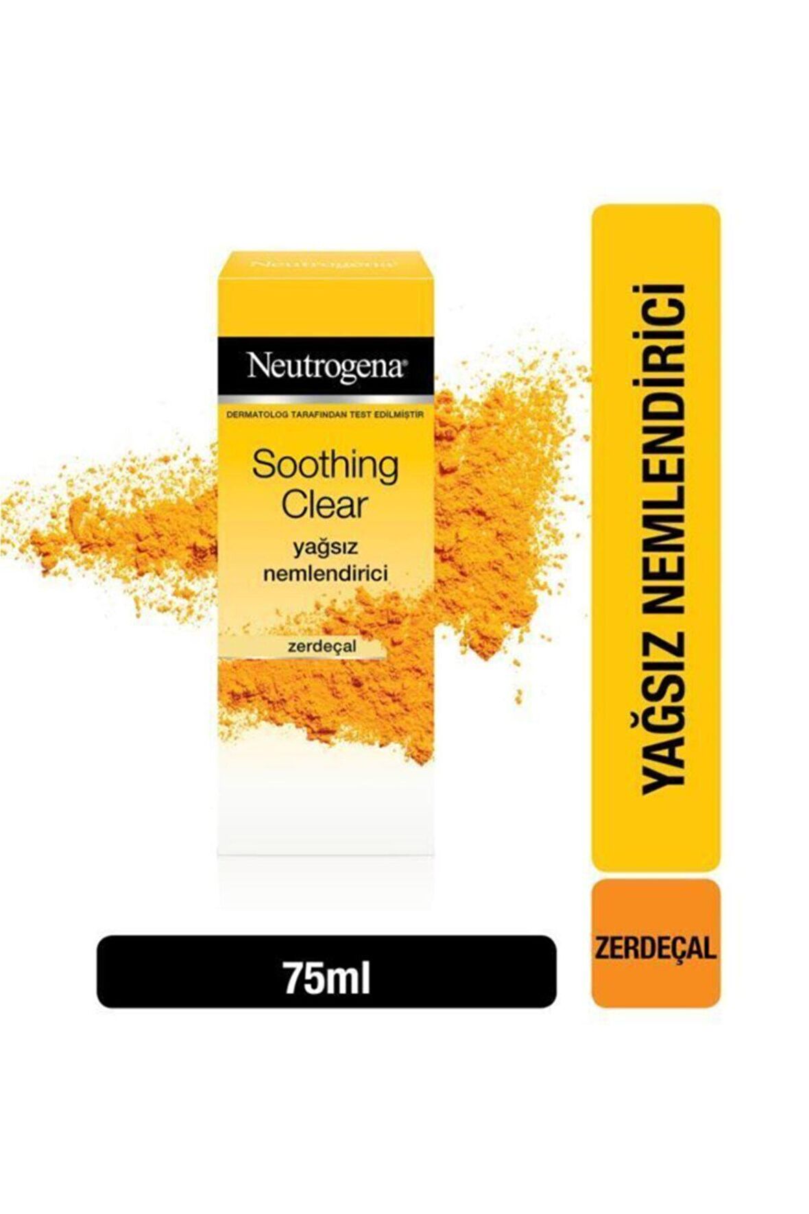 Neutrogena Sooting Clear Tüm Cilt Tipleri İçin Zerdeçallı Su Bazlı Yağsız Nemlendirici Yüz Bakım Kremi 75 ml