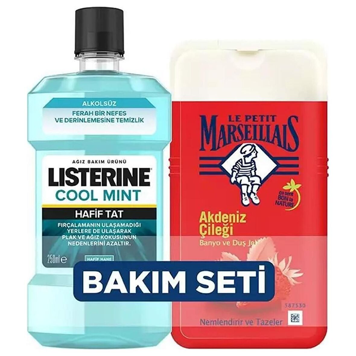 Duş Jeli Akdeniz Çileği 250 Ml + Listerine Ağız Bakım Suyu 250 Ml