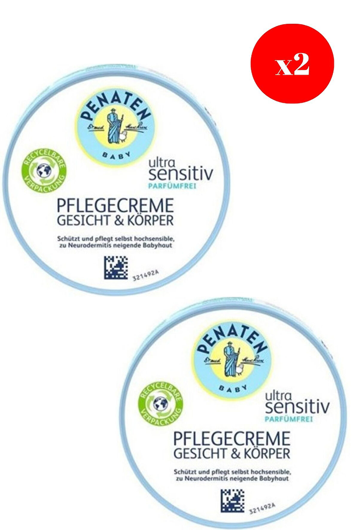 Penaten Baby Ultra Hassas Cilt&Vücut Bakim Kremi 100Ml X2 ADET