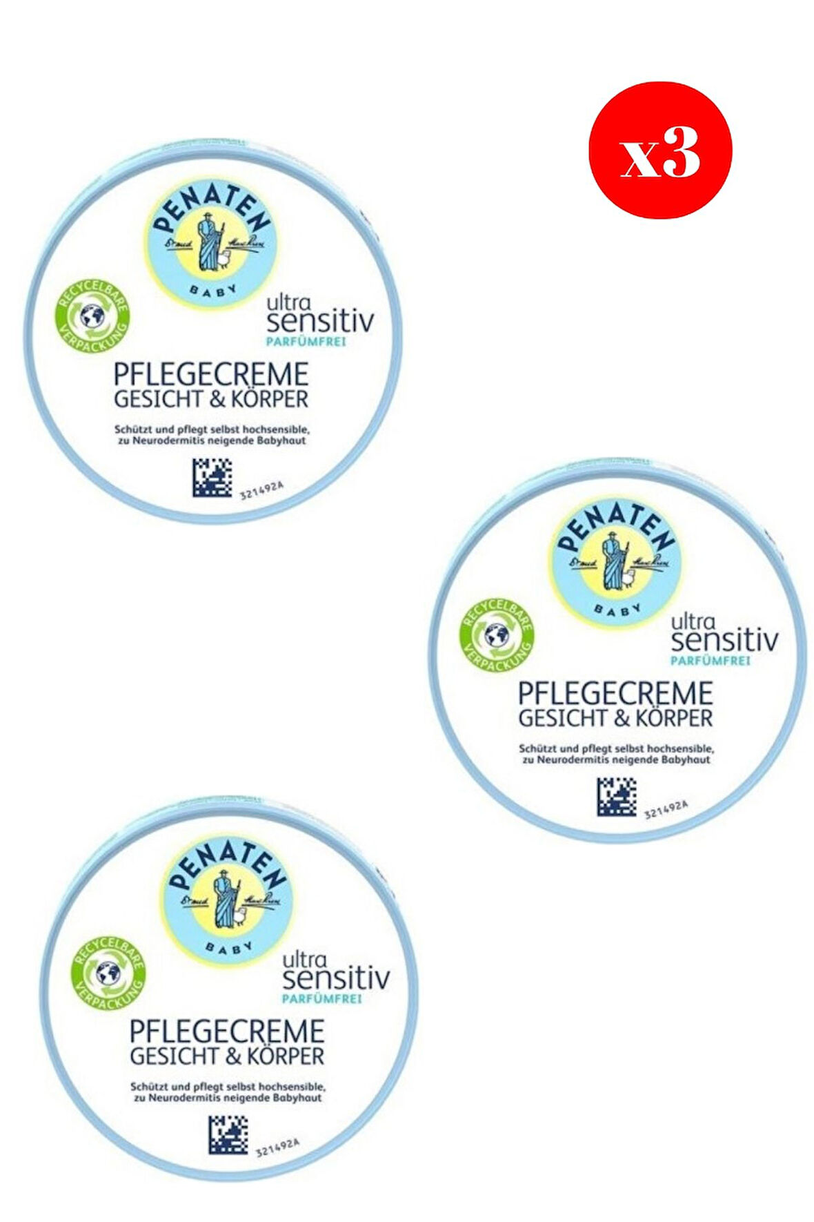 Penaten Baby Ultra Hassas Cilt&Vücut Bakim Kremi 100Ml X3 ADET