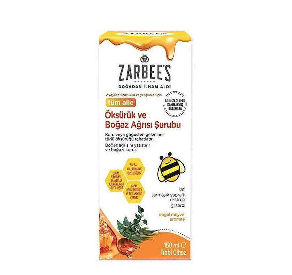 Zarbee's Öksürük ve Boğaz Ağrısı Şurubu