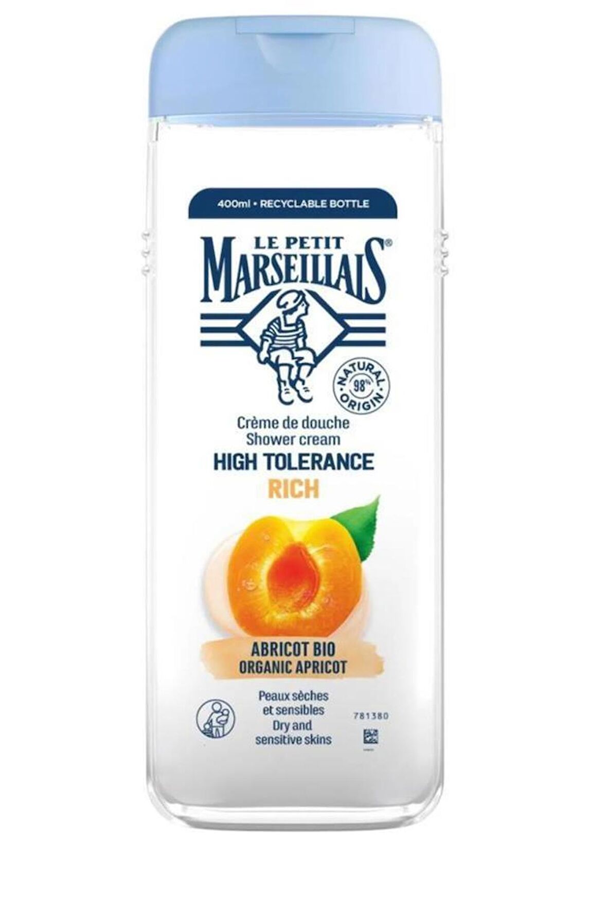 High Tolerance Organik Kayısı Duş Jeli 400 ml