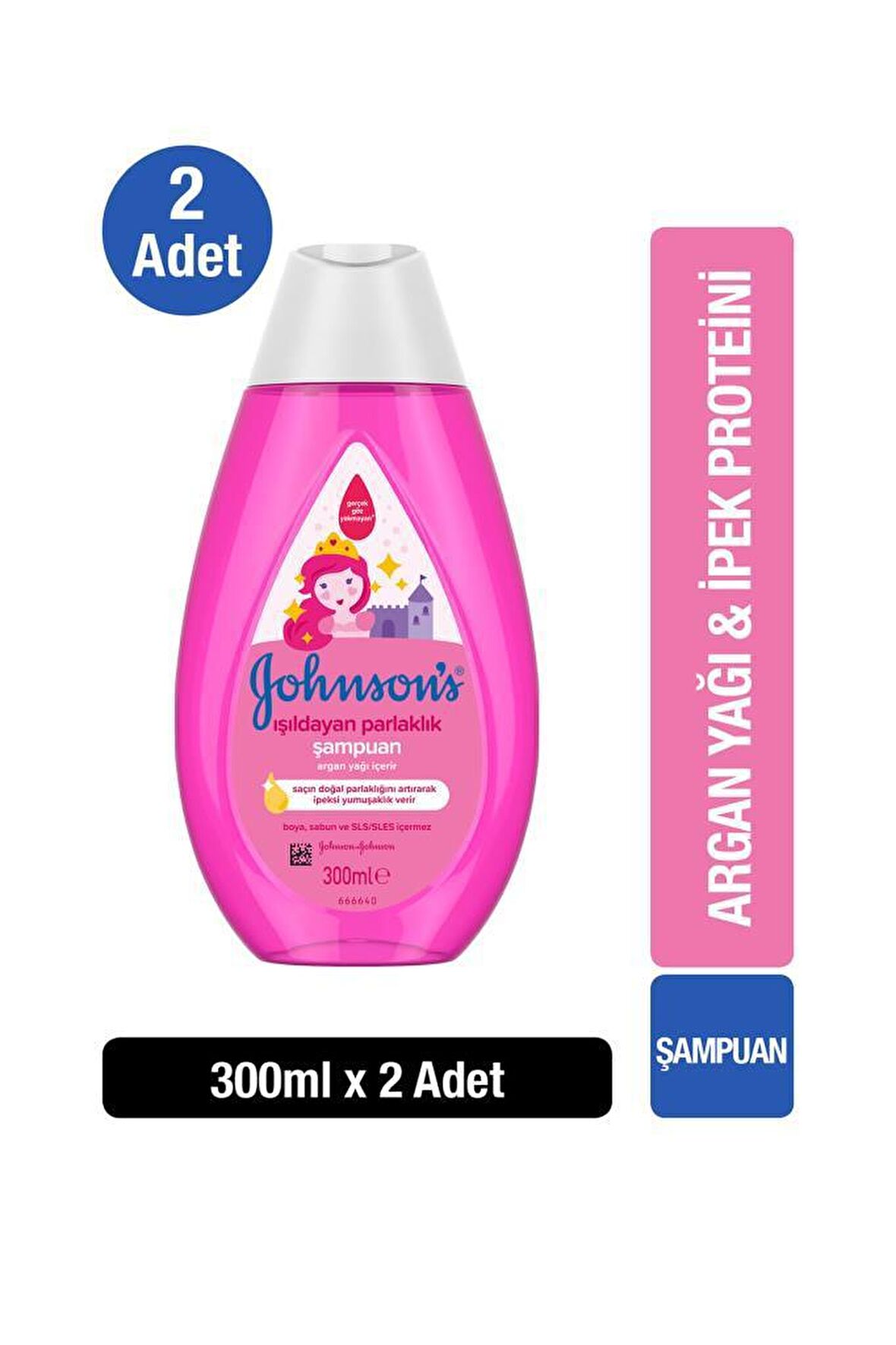 Johnson's Baby Işıldayan Parlaklık Göz Yakmayan Argan Özlü Bebek Şampuanı 2x300 ml