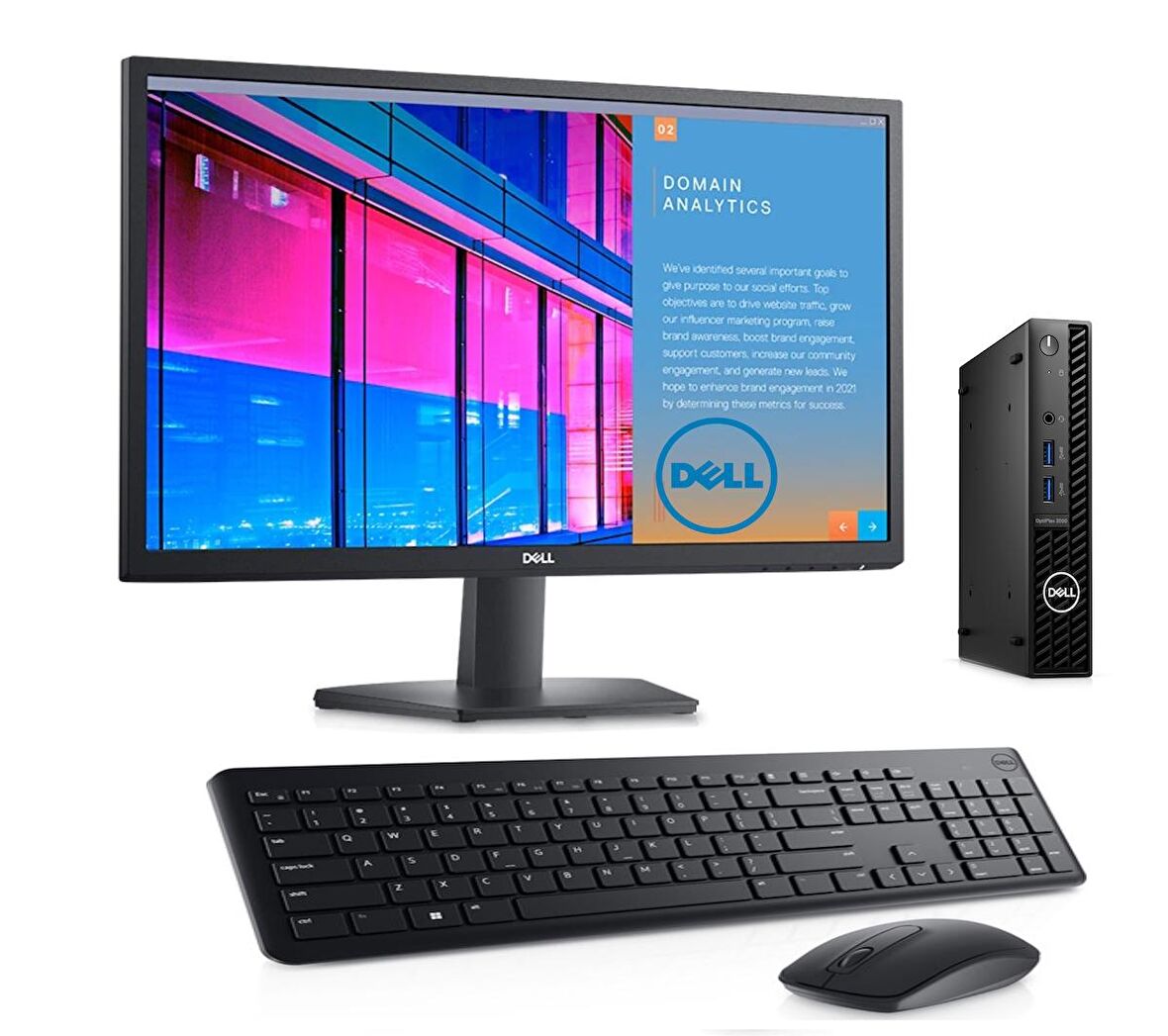Dell Optiplex 3000MFF İNTEL I3 12100T 8gb 512gb SSD Windows11Pro 21.5Mon MiniMasaüstü BİLGİSAYAR N006O3000MFF17M+ZettaÇanta