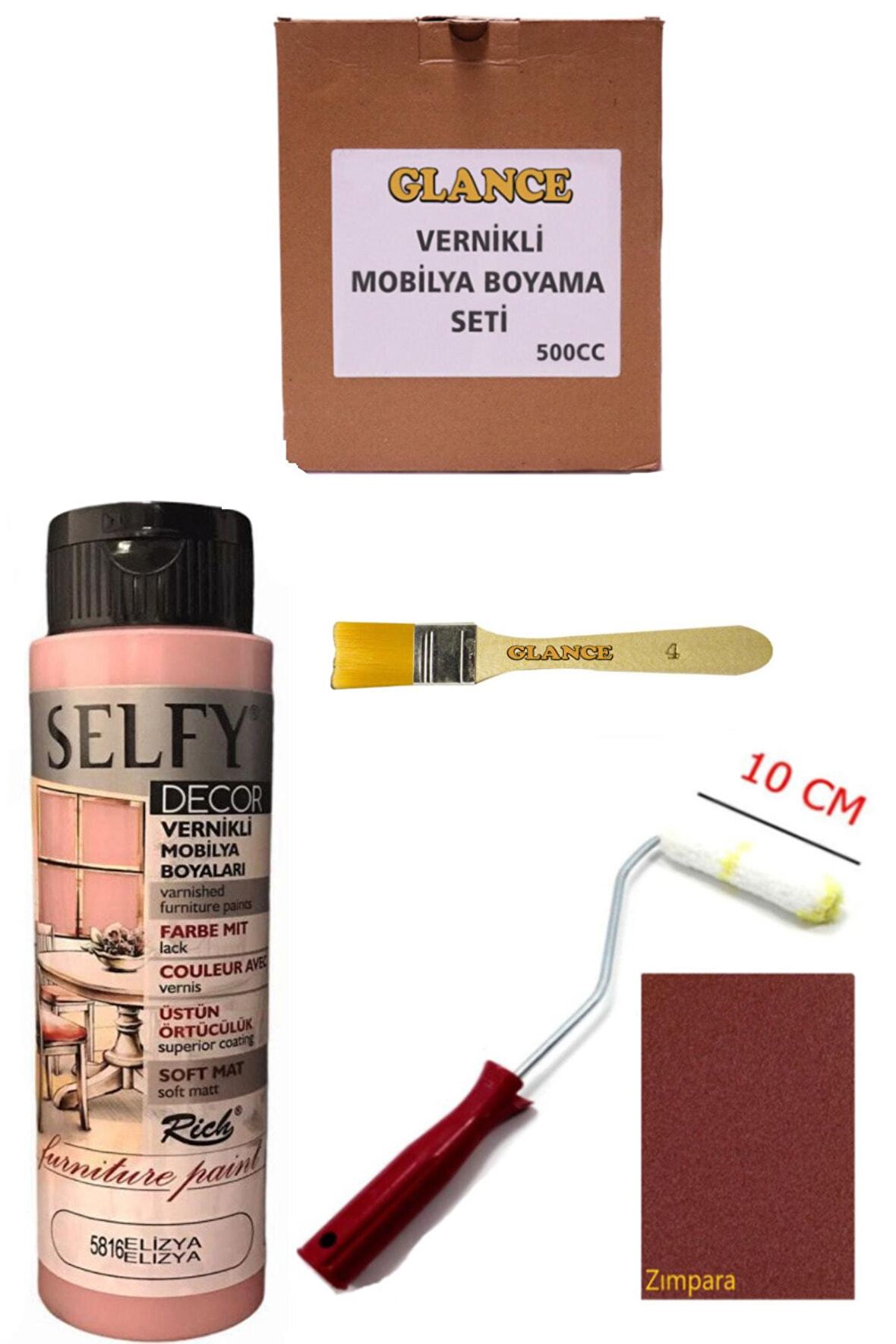 Rich Selfy Decor 500 cc Elizya Kendinden Vernikli Genel Amaçlı Boyama Seti