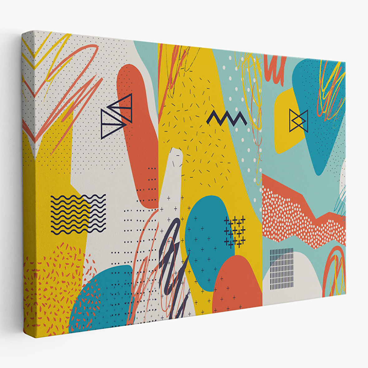 Modern Soyut Görünümlü Dekoratif Kanvas Duvar Tablosu-3577