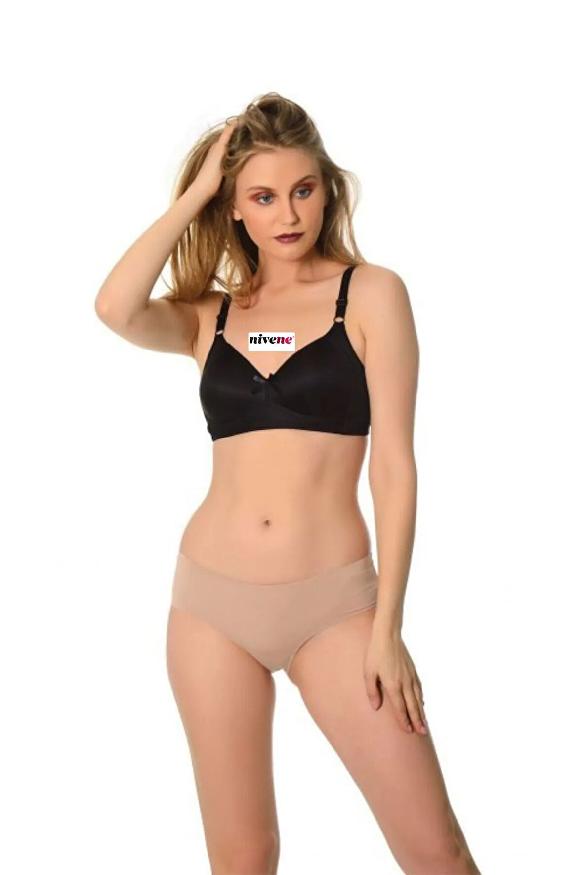 Telsiz Silikon Toparlayıcı Pedsiz Minimizer Sütyen B Cup Siyah