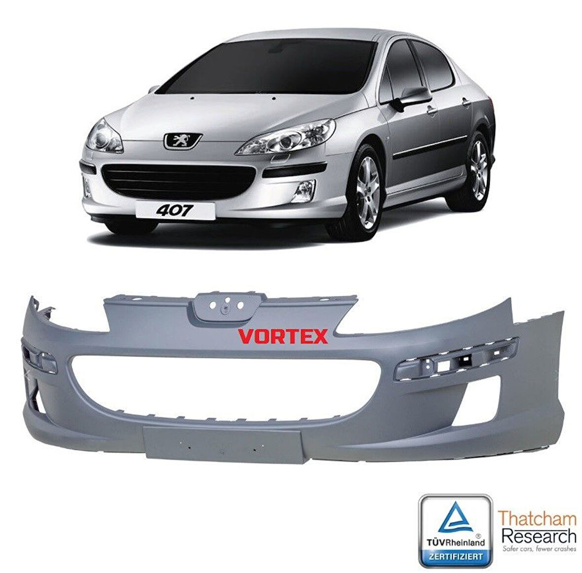 PEUGEOT - ÖN TAMPON FAR YIKAMASIZ PG 407 2006- - 7401.Z9 / 7401.RA / 7401Z9 / 7401RA