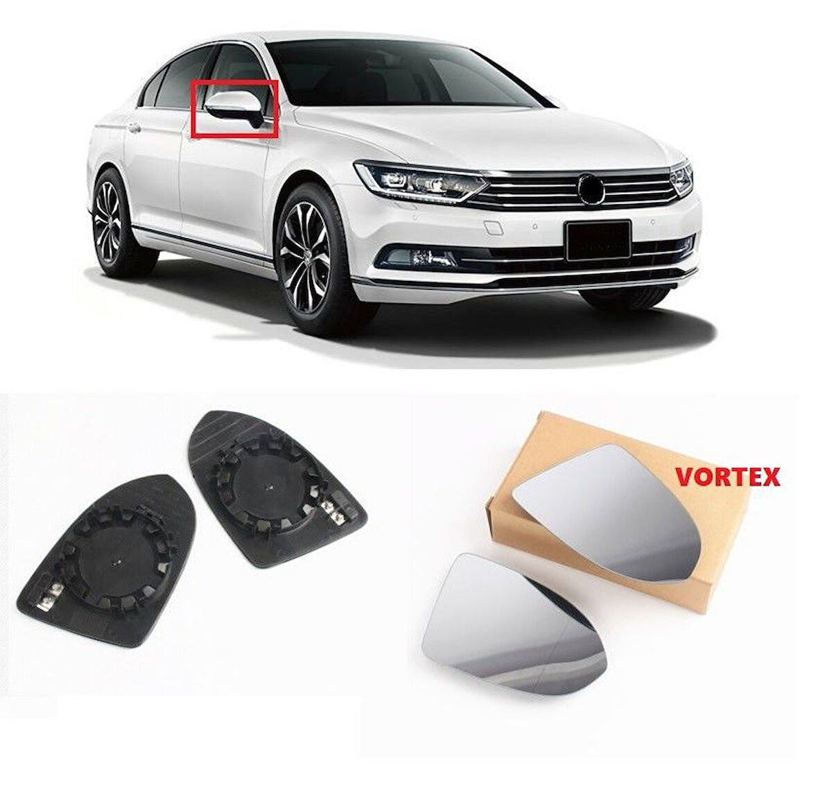 VOLKSWAGEN - DIŞ AYNA CAMI SAĞ ARTEON / PASSAT 2015- - 3G0857522