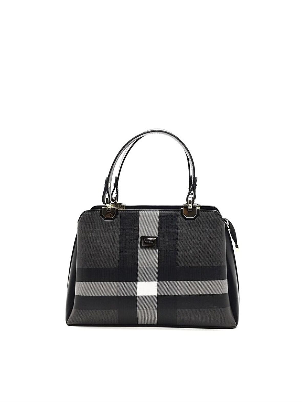 Silver Polo  Kadın  972-35877 SILVER POLO EL ÇANTASI M129 SİYAH-MAT SİYAH