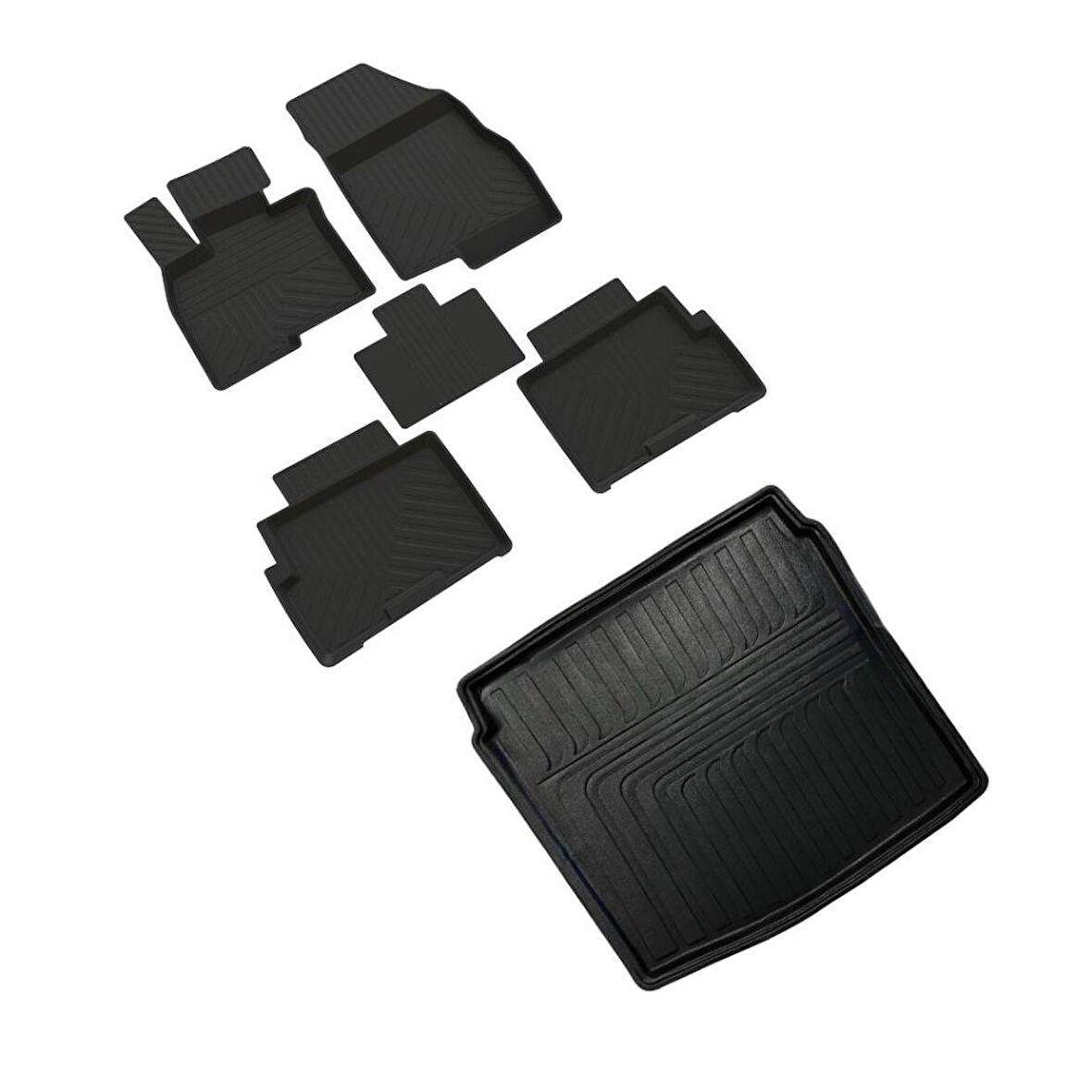 Jaecoo 7 4x2 Ferrous 4D Havuzlu Kauçuk Paspas ve 3D Bagaj Havuzu 2024 ve Üstü